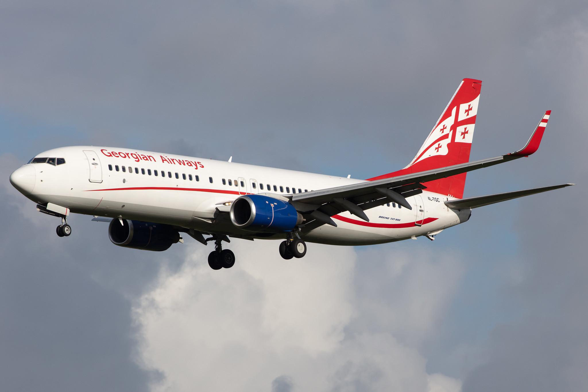 Amsterdam Airport Schiphol: Georgian Airways (A9 / TGZ) |  Boeing 737-8FH B738 | 4L-TGC | MSN 35092