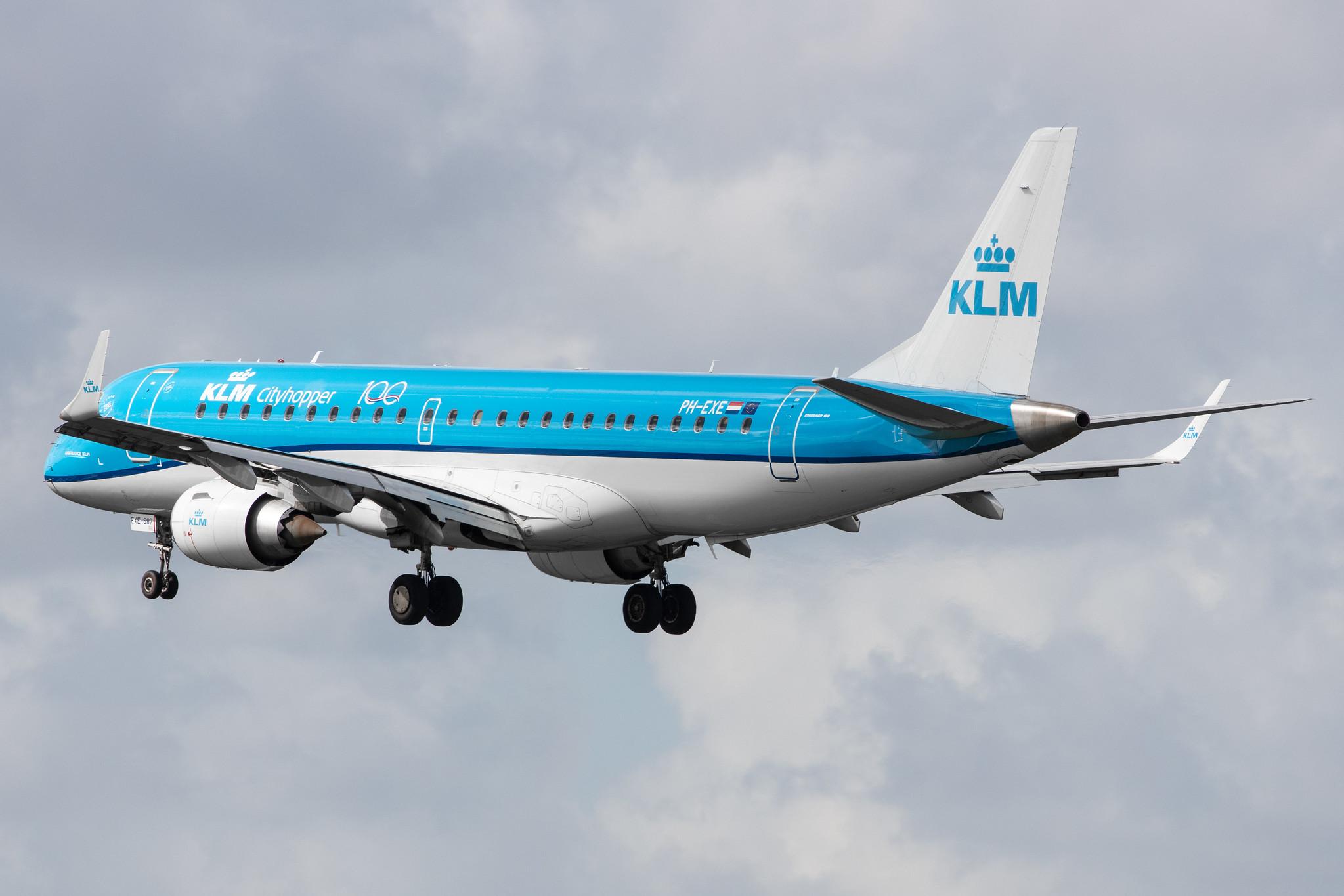 Amsterdam Airport Schiphol: KLM (KL / KLM) | Operator: KLM Cityhopper |  Embraer E190STD E190 | PH-EXE | MSN 19000687