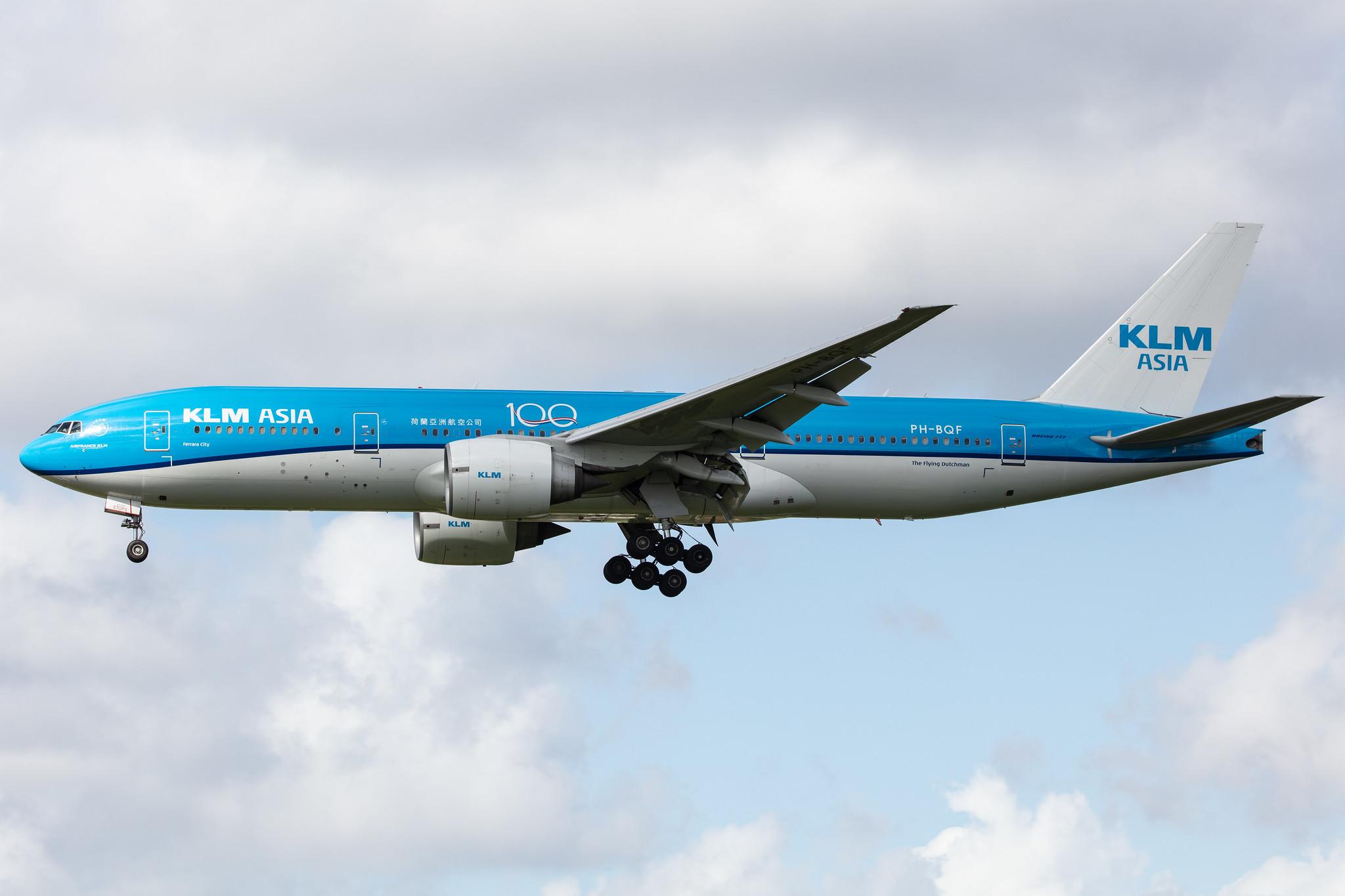 Amsterdam Airport Schiphol: KLM (KL / KLM) |  Boeing 777-206(ER) B772 | PH-BQF | MSN 29398