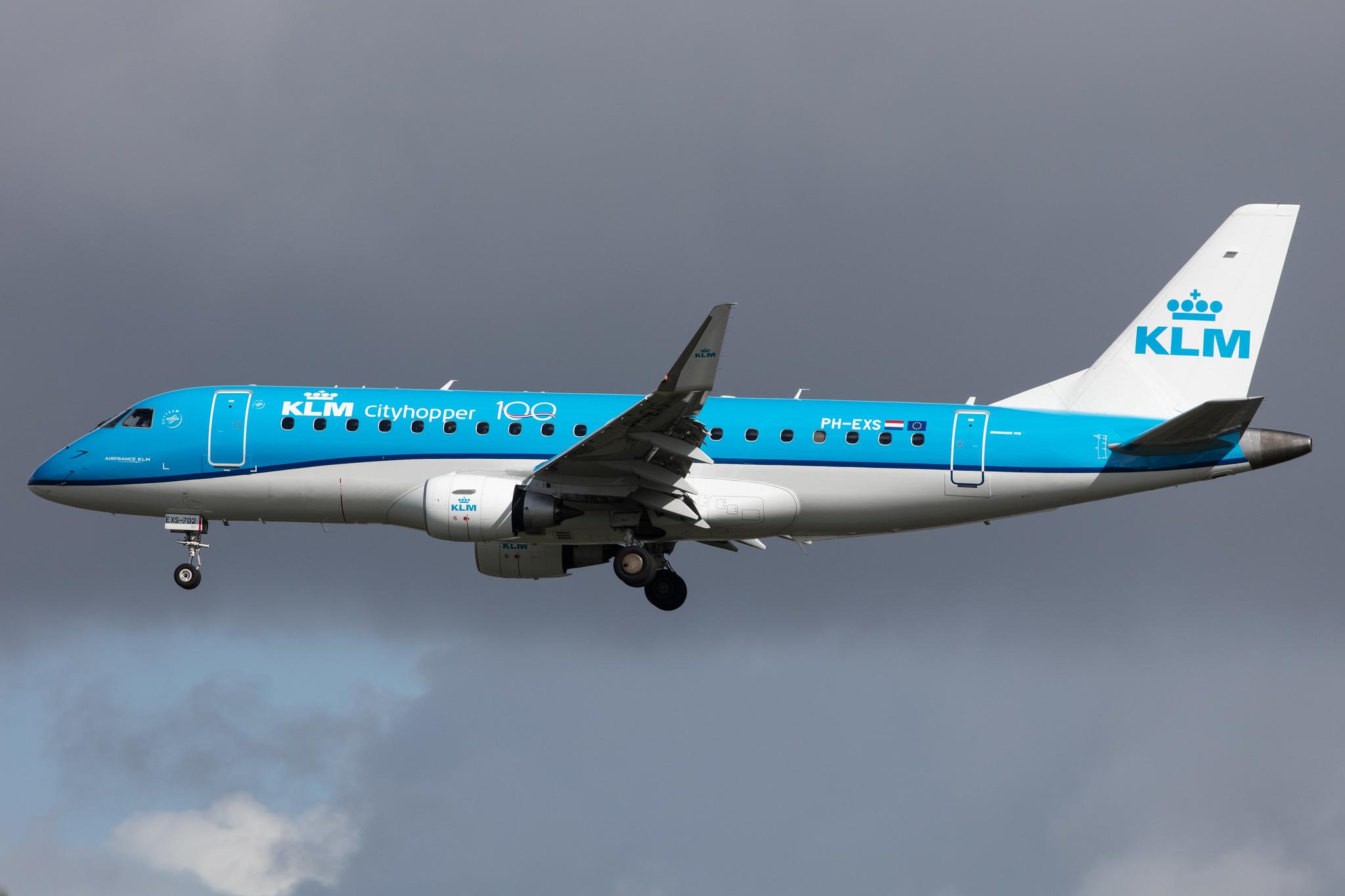 Amsterdam Airport Schiphol: KLM (KL / KLM) | Operator: KLM Cityhopper |  Embraer E175STD E75L | PH-EXS | MSN 17000702