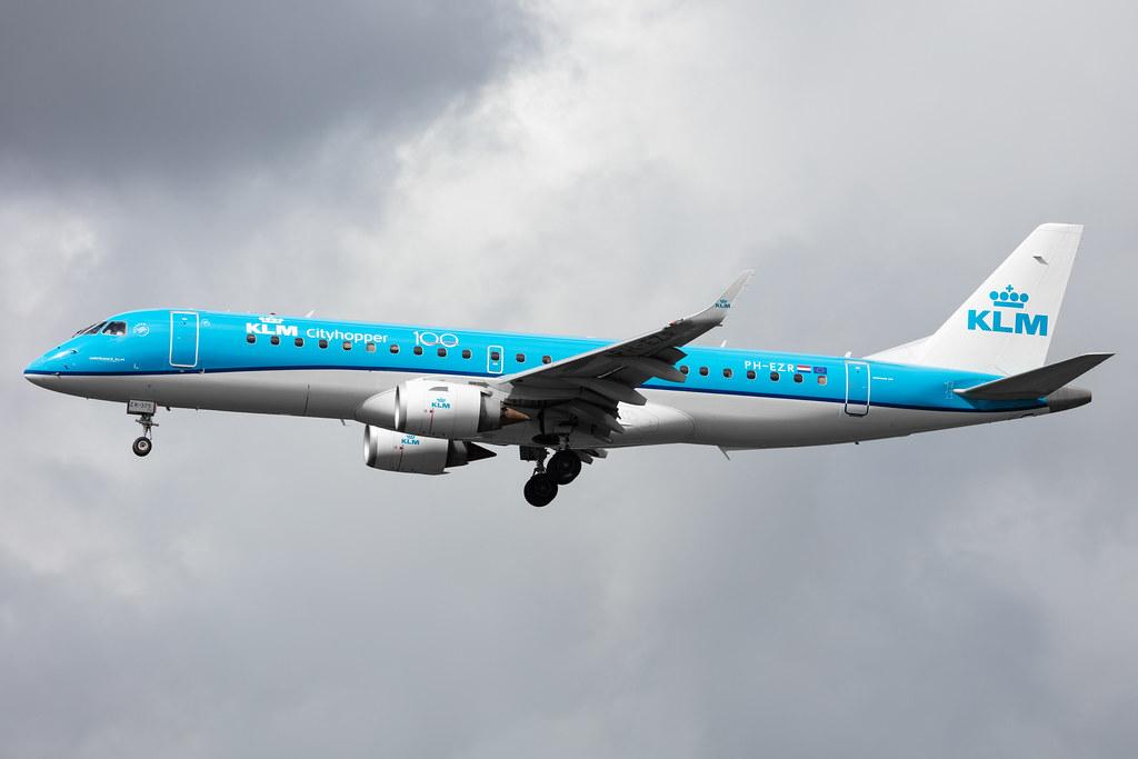 Amsterdam Airport Schiphol: KLM (KL / KLM) | Operator: KLM Cityhopper |  Embraer E190STD E190 | PH-EZR | MSN 19000375