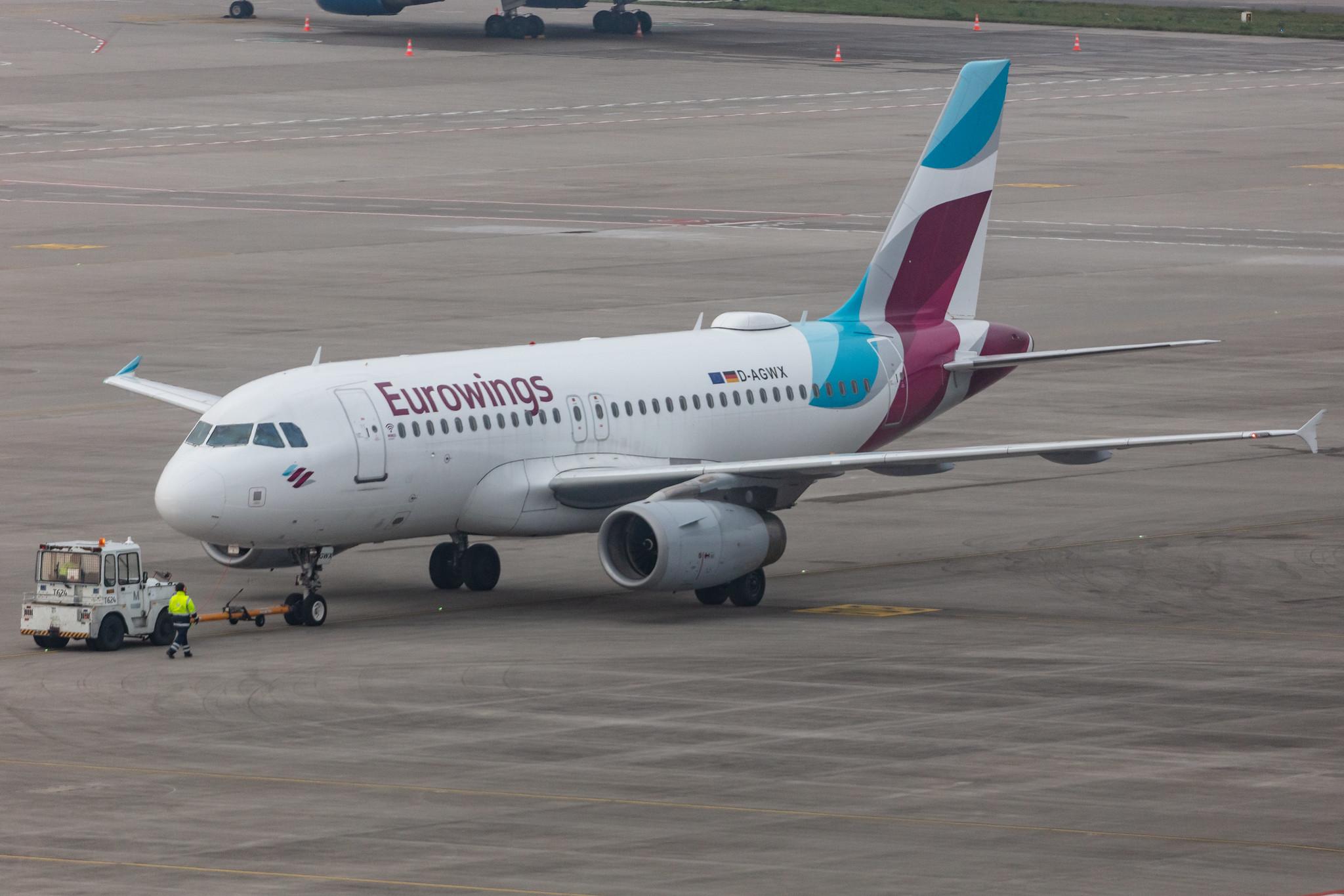 Flughafen Berlin Brandenburg: Eurowings (EW / EWG) |  Airbus A319-132 A319 | D-AGWX | MSN 5569