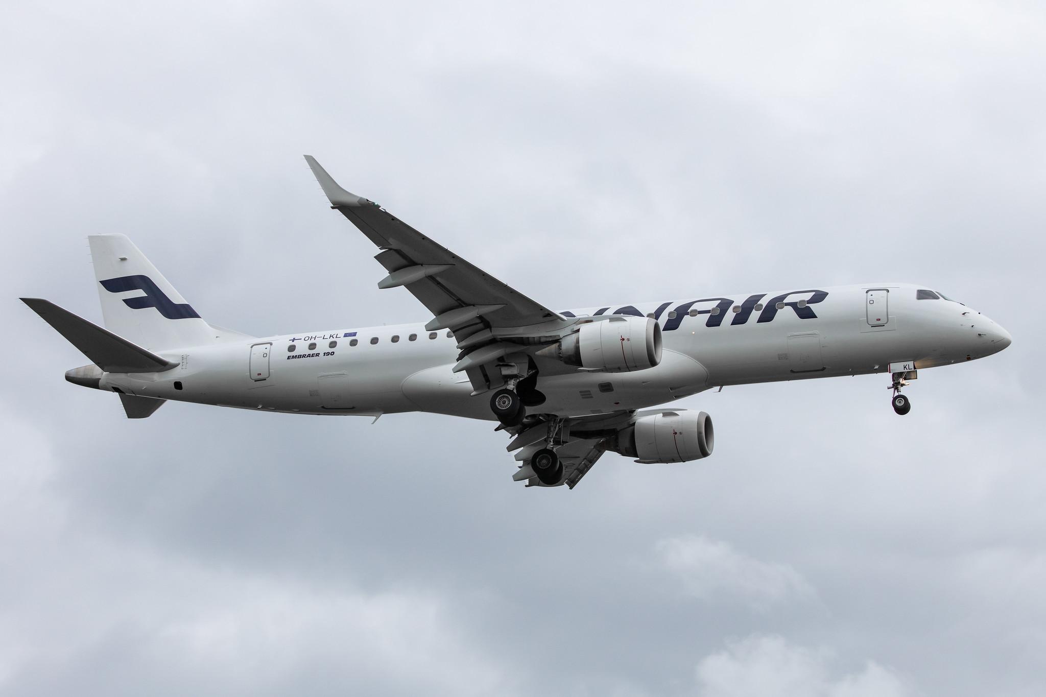 Amsterdam Airport Schiphol: Finnair (AY / FIN) | Operator: NORRA |  Embraer E190LR E190 | OH-LKL | MSN 19000153