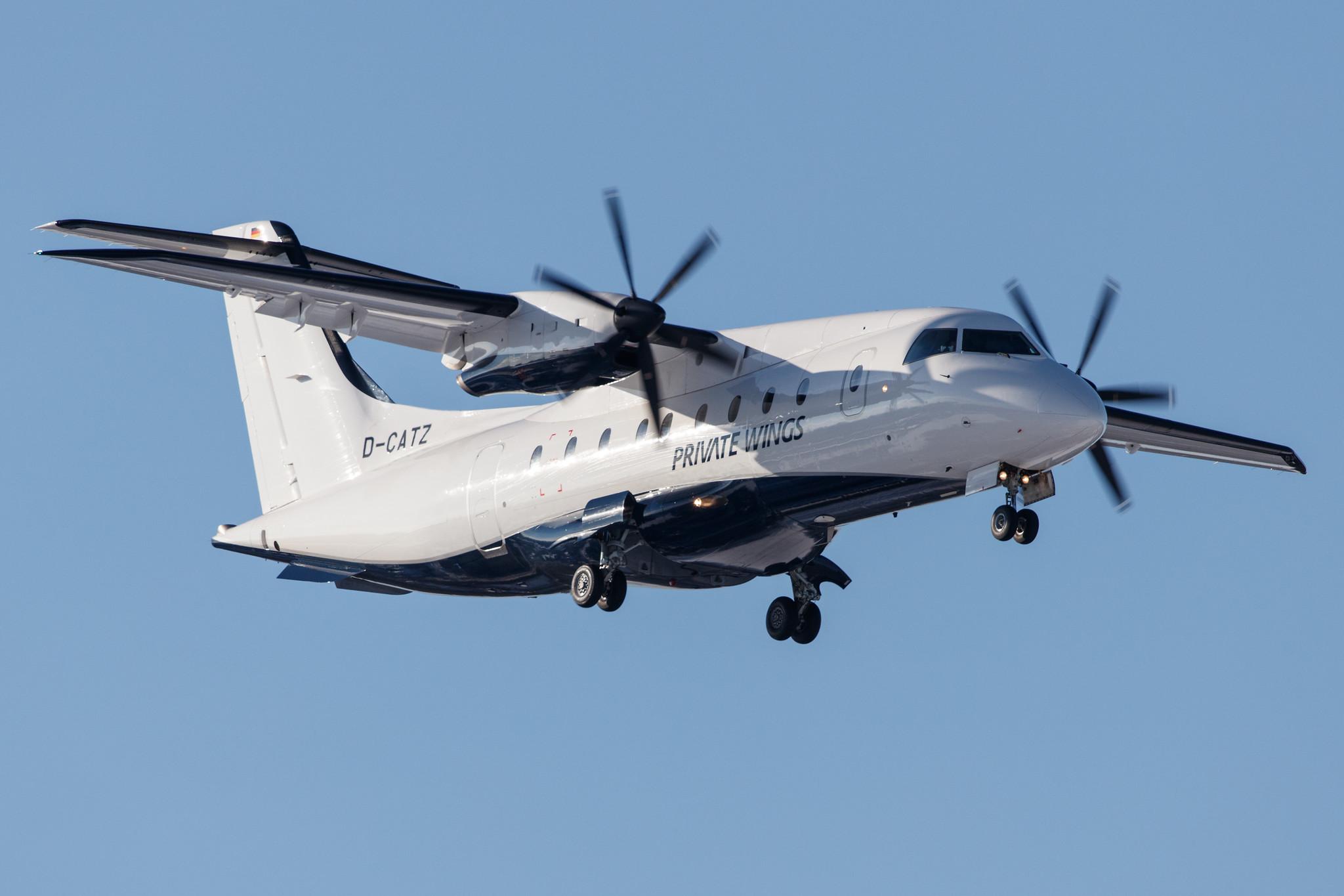 Hamburg Airport: Private Wings (8W / PWF) |  Dornier 328-110 D328 | D-CATZ | MSN 3090