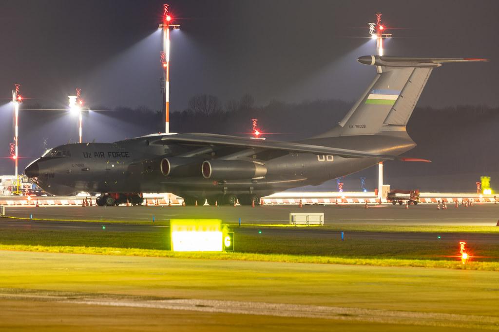 Hamburg Airport: Uzbekistan Air Force |  Ilyushin IL-76MD IL76 | UK-76008 | MSN 1063423800