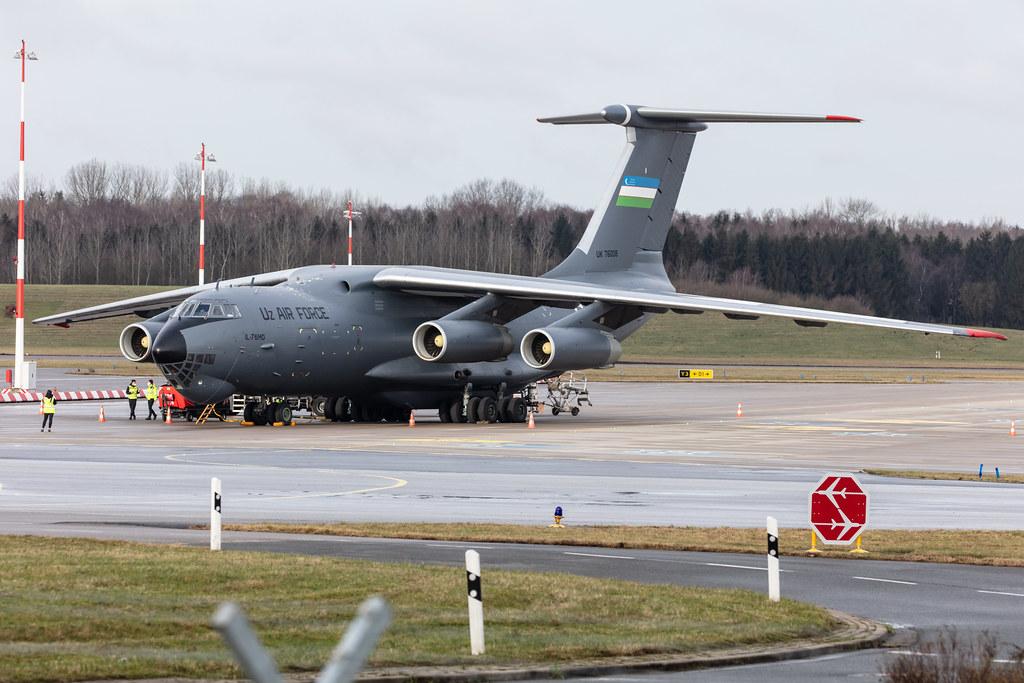 Hamburg Airport: Uzbekistan Air Force |  Ilyushin IL-76MD IL76 | UK-76008 | MSN 1063423800
