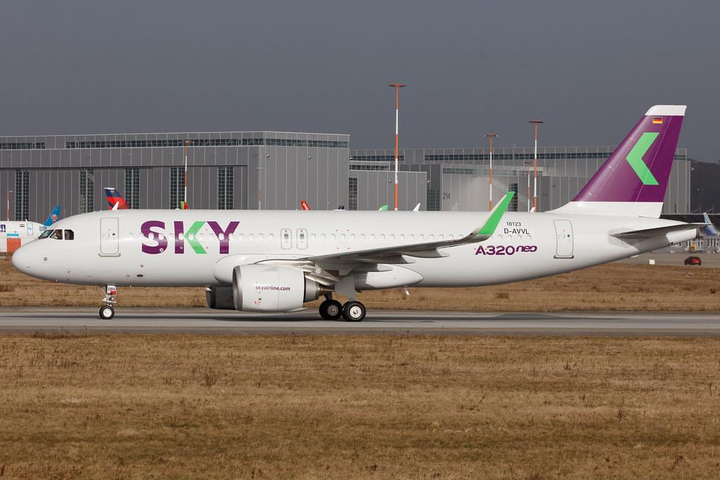 Hamburg Finkenwerder: Sky Airline (H2 / SKU) | Airbus A320-251N A20N | D-AVVL | MSN 10123