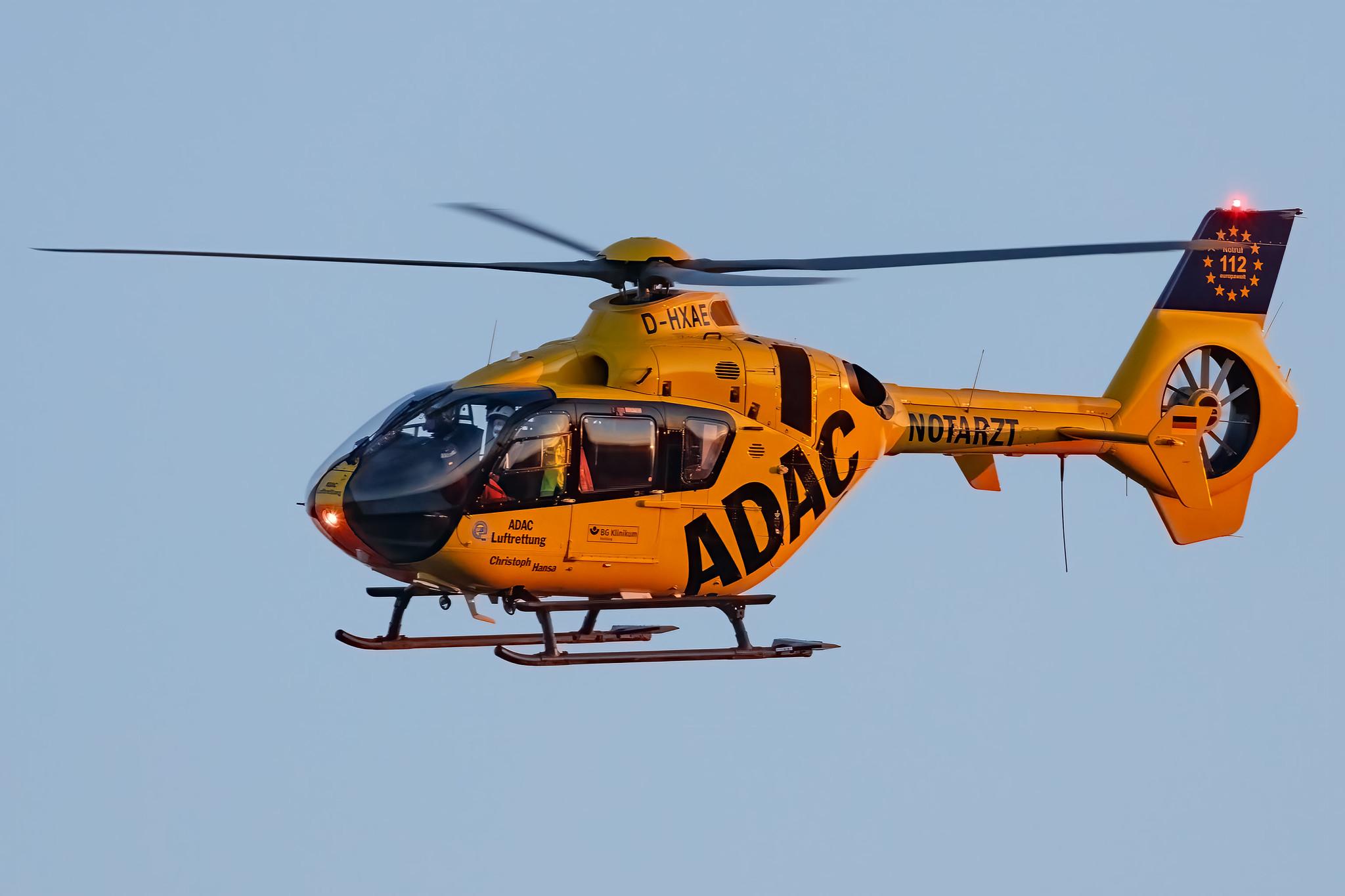 Hamburg Airport: ADAC Luftrettung |  Airbus Helicopters H135 EC35 | D-HXAE | MSN 0871