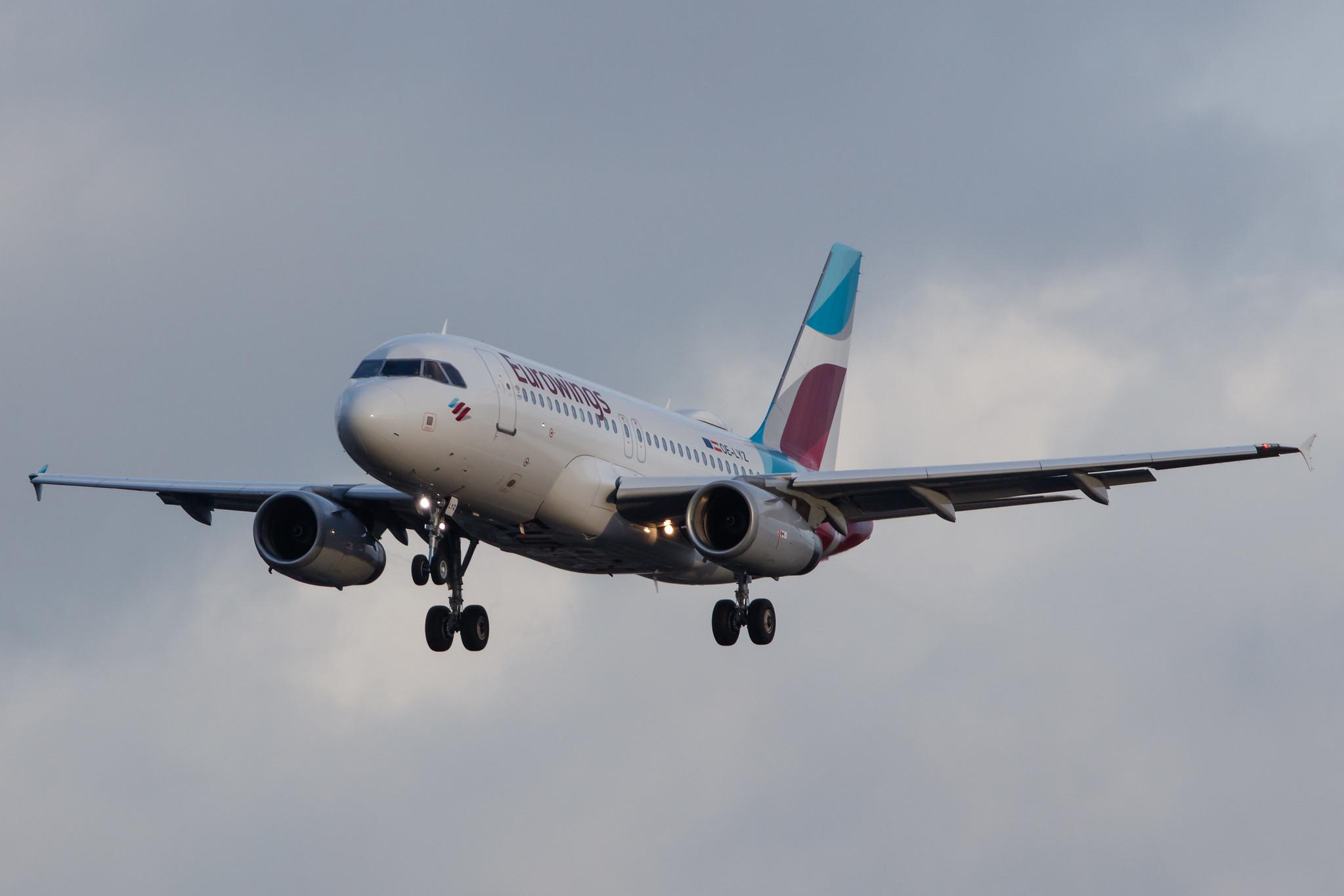 Hamburg Airport: Eurowings (EW / EWG) | Operator: Eurowings Europe |  Airbus A319-132 A319 | OE-LYZ | MSN 4227
