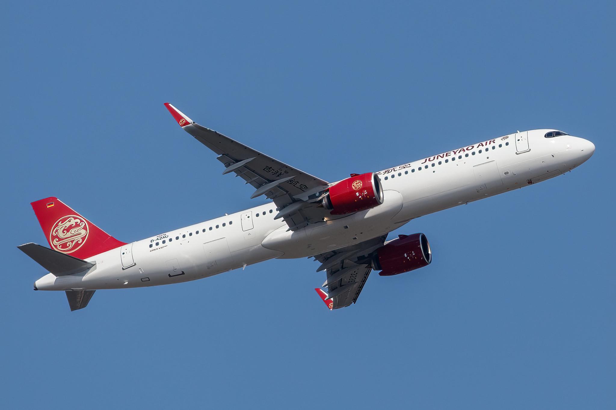 Hamburg Airport: Juneyao Airlines (HO / DKH) |  Airbus A321-271NX A21N | D-AZAU | MSN 10276