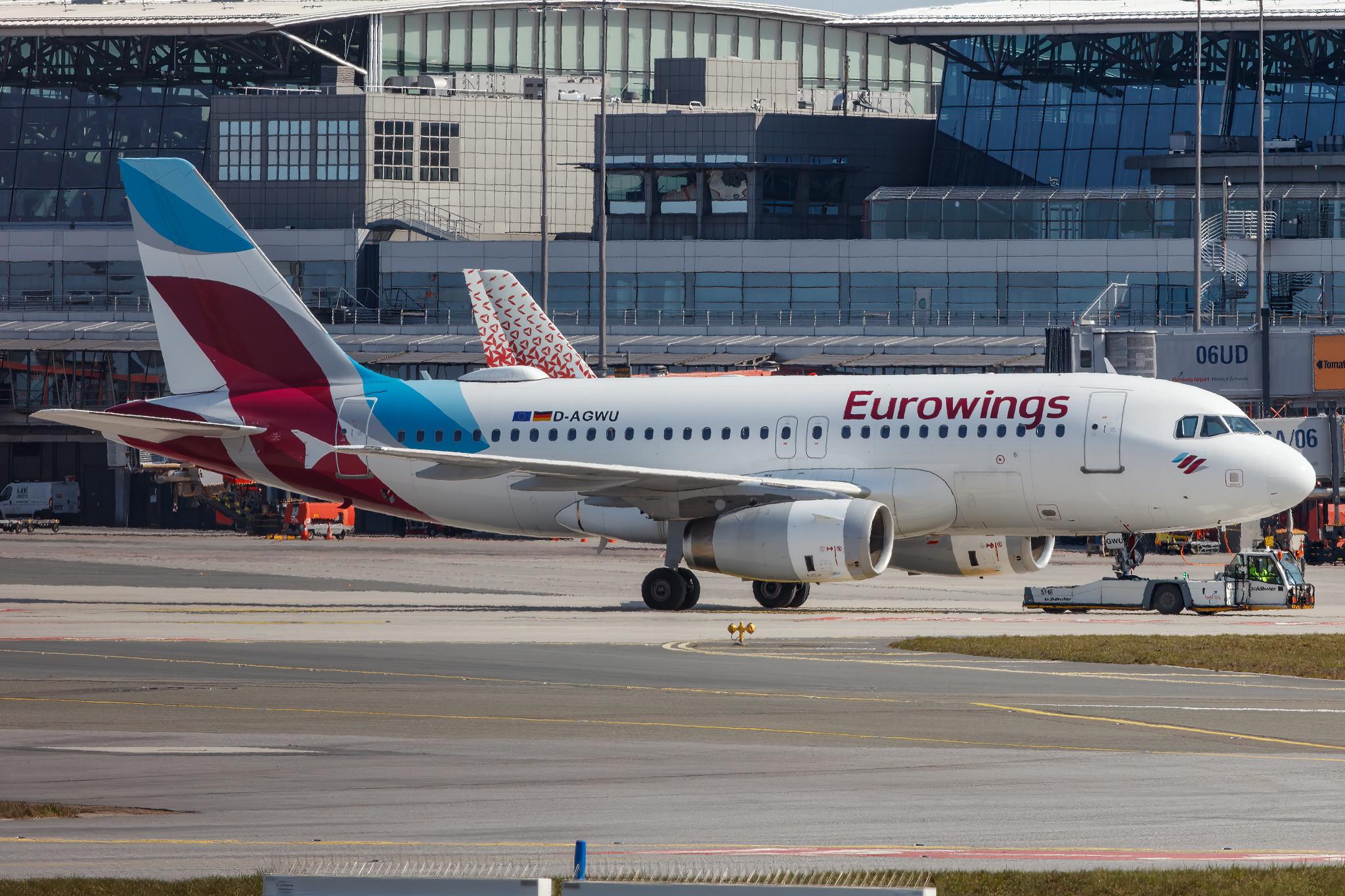 Hamburg Airport: Eurowings (EW / EWG) |  Airbus A319-132 A319 | D-AGWU | MSN 5457
