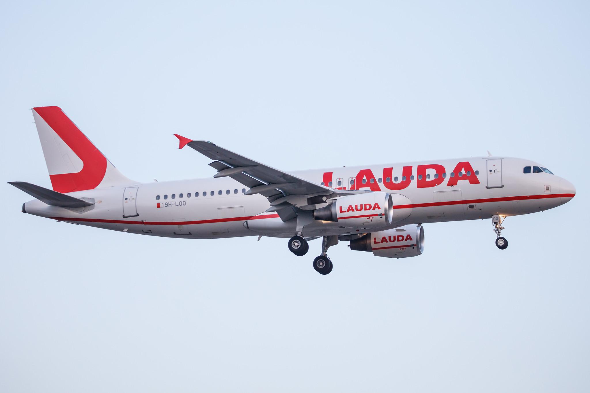 Hamburg Airport: Lauda Europe (LW / LDA) |  Airbus A320-214 A320 | 9H-LOO | MSN 03027