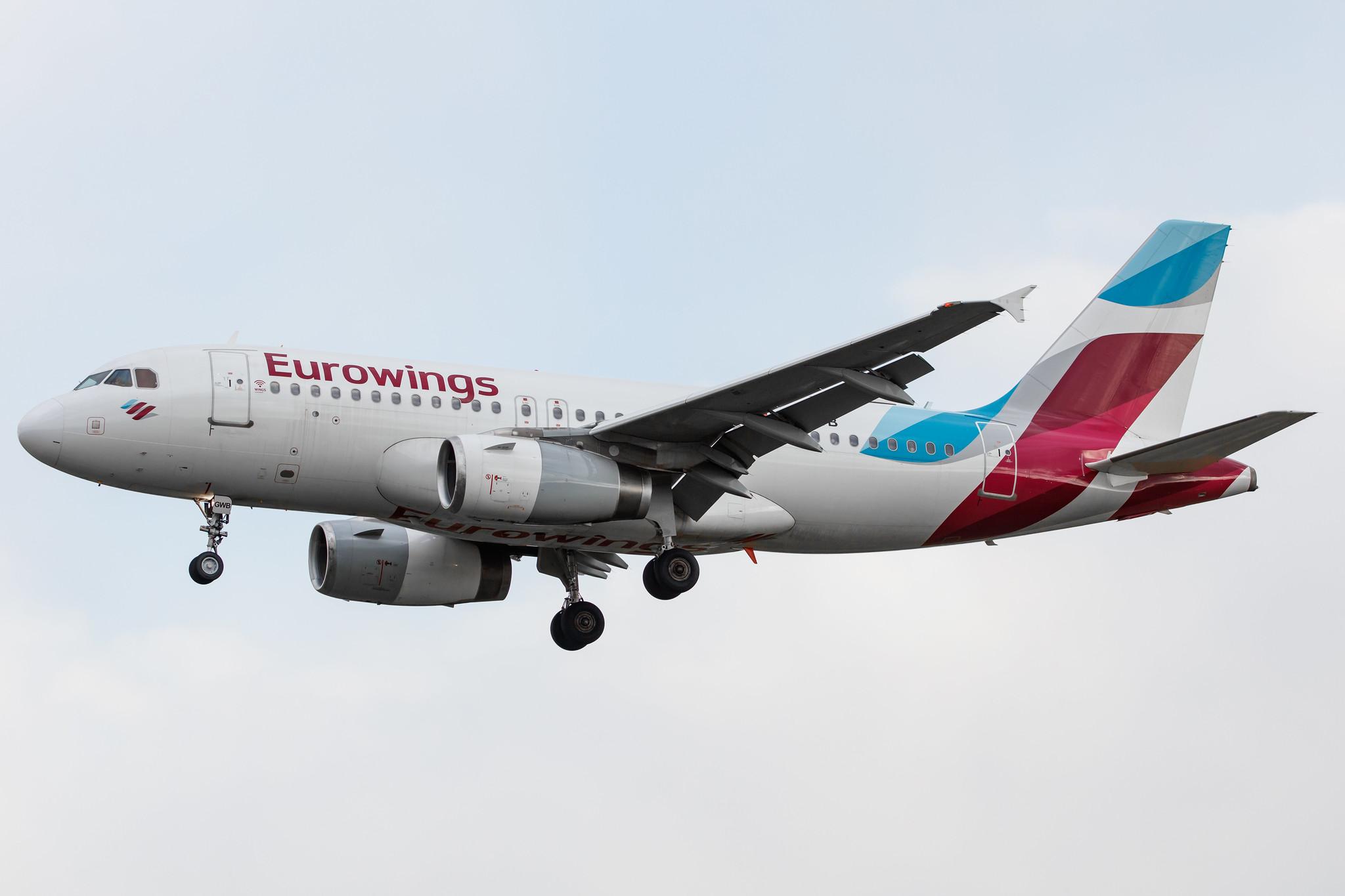 Hamburg Airport: Eurowings (EW / EWG) |  Airbus A319-132 A319 | D-AGWB | MSN 2833