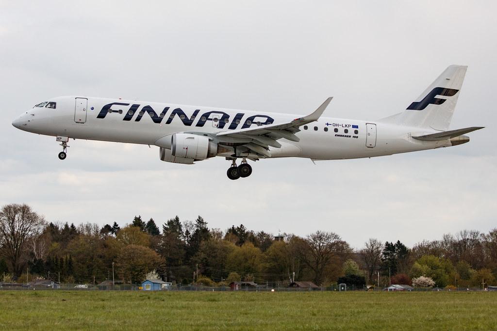 Hamburg Airport: Finnair (AY / FIN) | Operator: NORRA |  Embraer E190LR E190 | OH-LKP | MSN 19000416