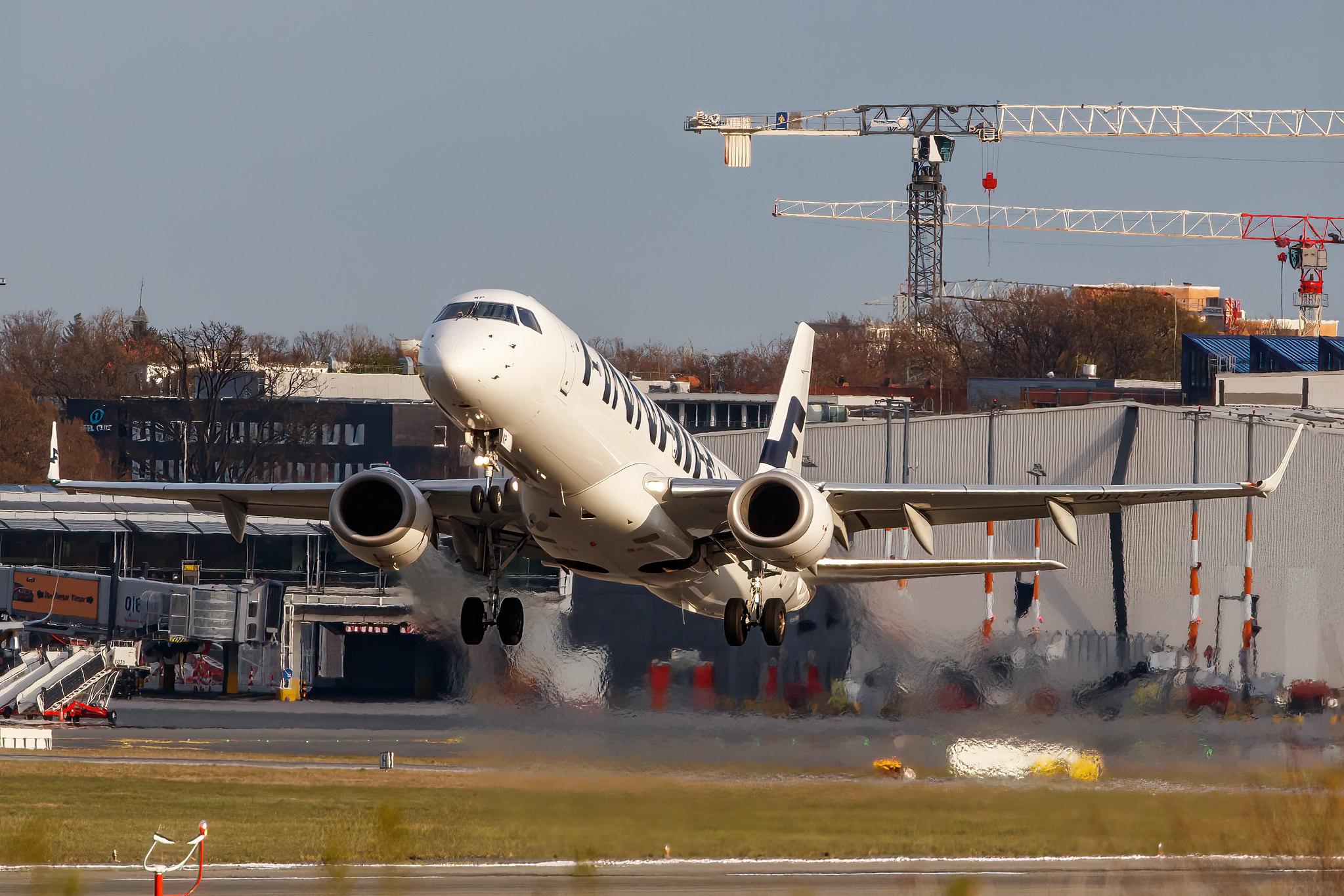 Hamburg Airport: Finnair (AY / FIN) | Operator: NORRA |  Embraer E190LR E190 | OH-LKP | MSN 19000416