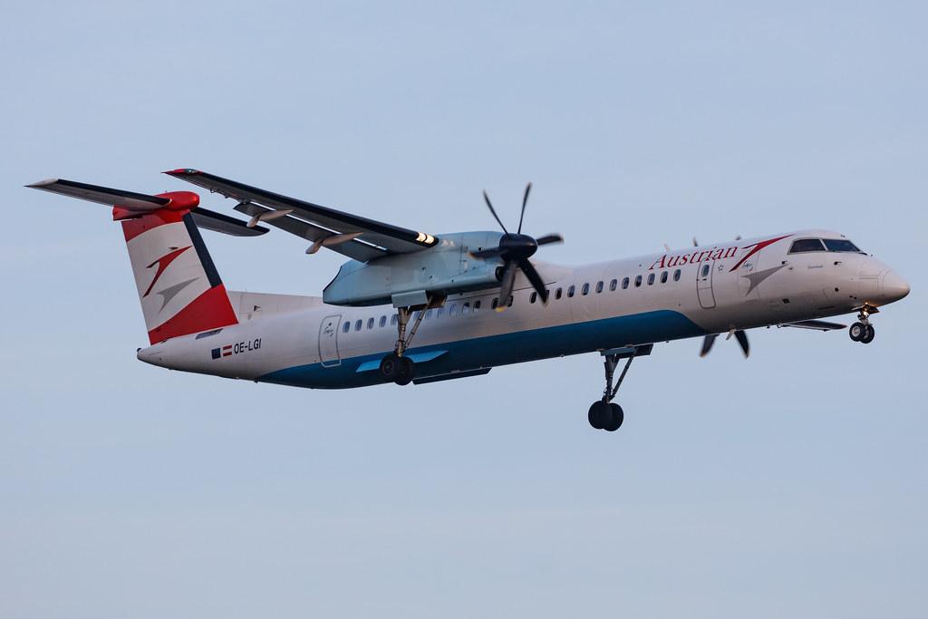 Hamburg Airport: Austrian Airlines (OS / AUA) |  De Havilland Canada Dash 8-400 DH8D | OE-LGI | MSN 4100