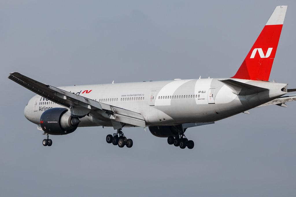 Hamburg Airport: Nordwind Airlines (N4 / NWS) |  Boeing 777-2Q8(ER) B772 | VP-BJJ | MSN 32719