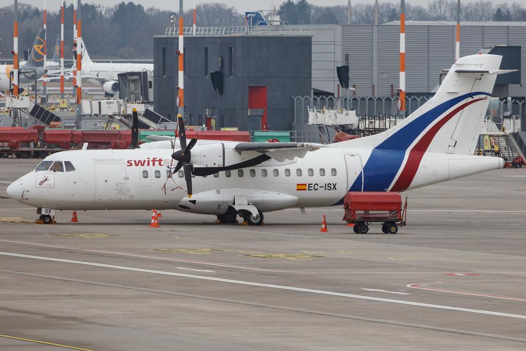 Hamburg Airport: Swiftair (WT / SWT) |  ATR 42-300(F) AT43 | EC-ISX | MSN 0242