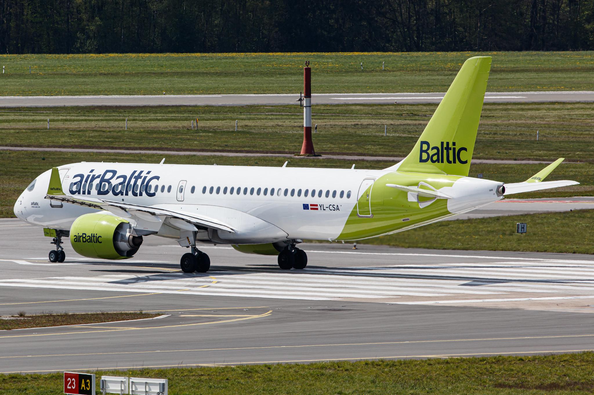 Hamburg Airport: Air Baltic (BT / BTI) |  Airbus A220-300 BCS3 | YL-CSA | MSN 55003