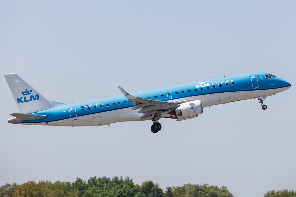 Hamburg Airport: KLM (KL / KLM) | Operator: KLM Cityhopper |  Embraer E190STD E190 | PH-EZH | MSN 19000319