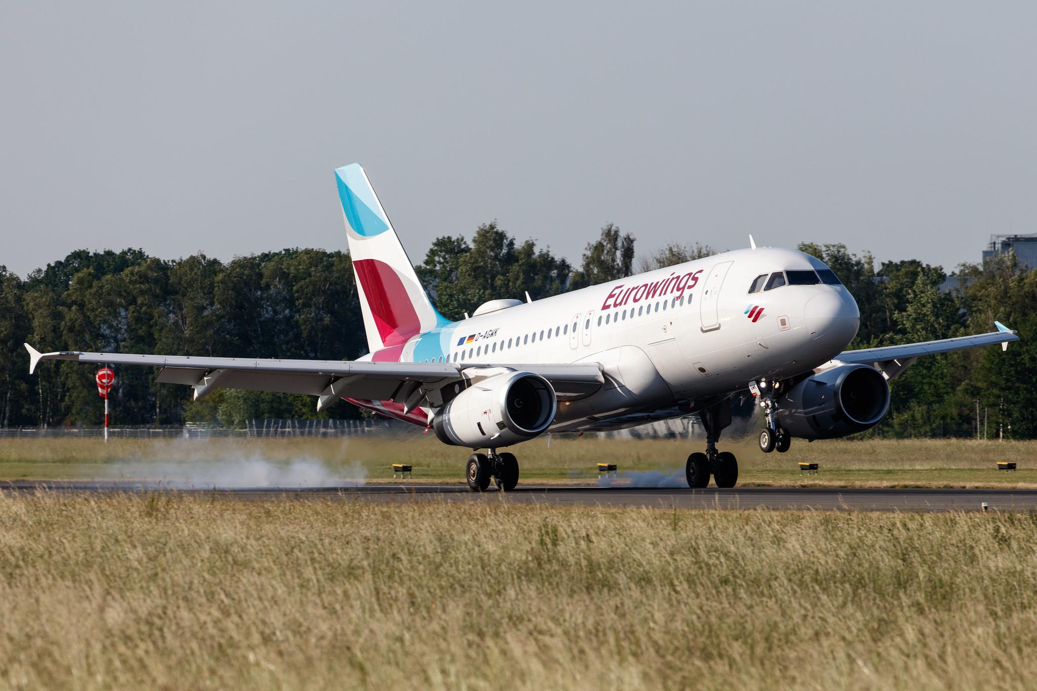 Hamburg Airport: Eurowings (EW / EWG) |  Airbus A319-132 A319 | D-AGWK | MSN 3500