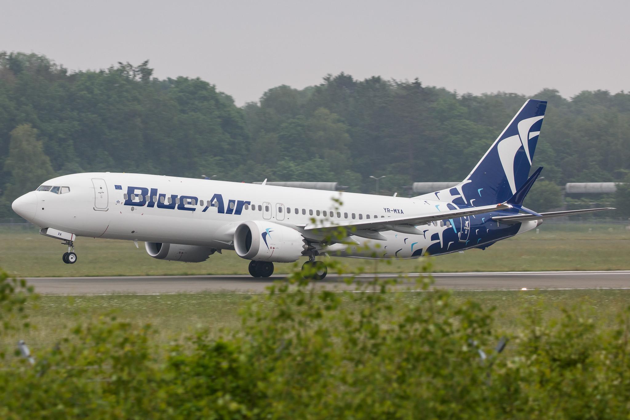 Hamburg Airport: Blue Air (0B / BLA) |  Boeing 737 MAX 8 B38M | YR-MXA | MSN 43309