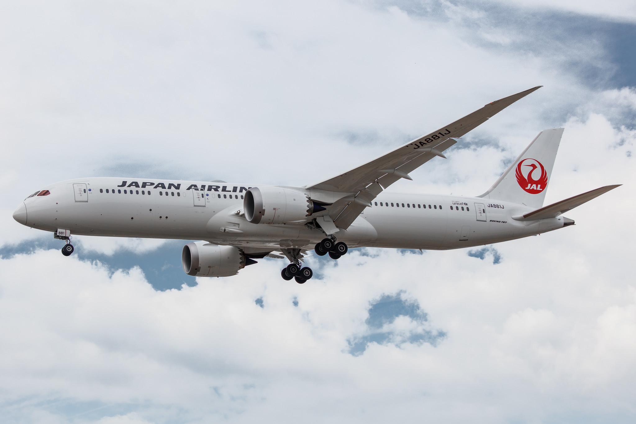 Frankfurt Airport: Japan Airlines (JL / JAL) |  Boeing 787-9 Dreamliner B789 | JA881J | MSN 66514