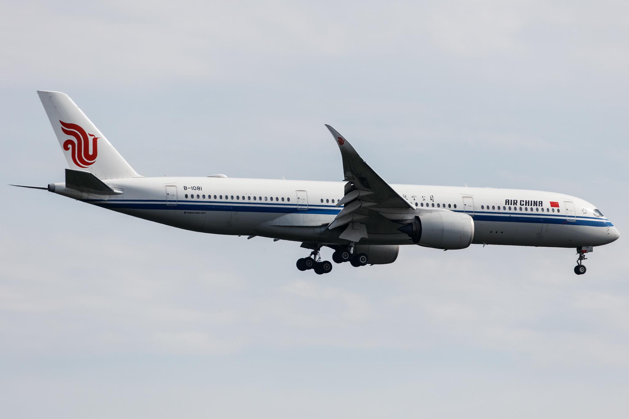Frankfurt Airport: Air China (CA / CCA) |  Airbus A350-941 A359 | B-1081 | MSN 240