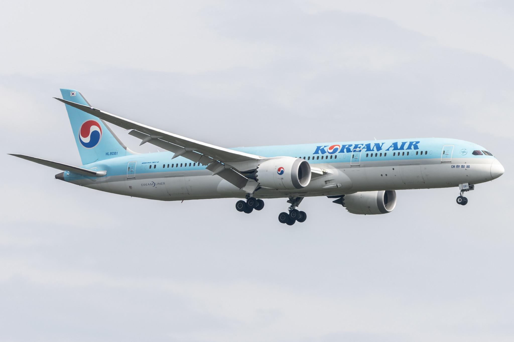 Frankfurt Airport: Korean Air (KE / KAL) |  Boeing 787-9 Dreamliner B789 | HL8081 | MSN 34810
