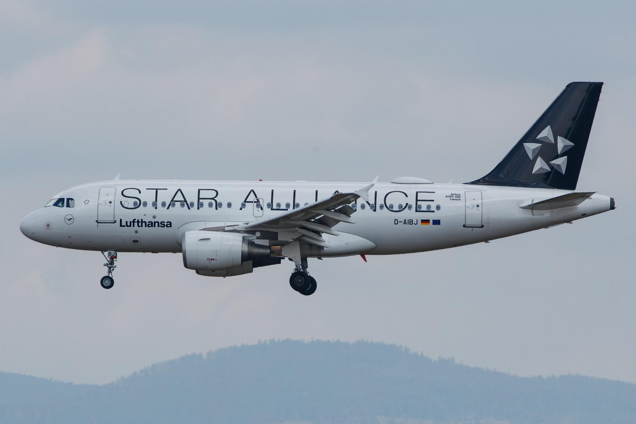 Frankfurt Airport: Lufthansa (LH / DLH) |  Livery: Star Alliance Livery |  Airbus A319-112 A319 | D-AIBJ | MSN 5293