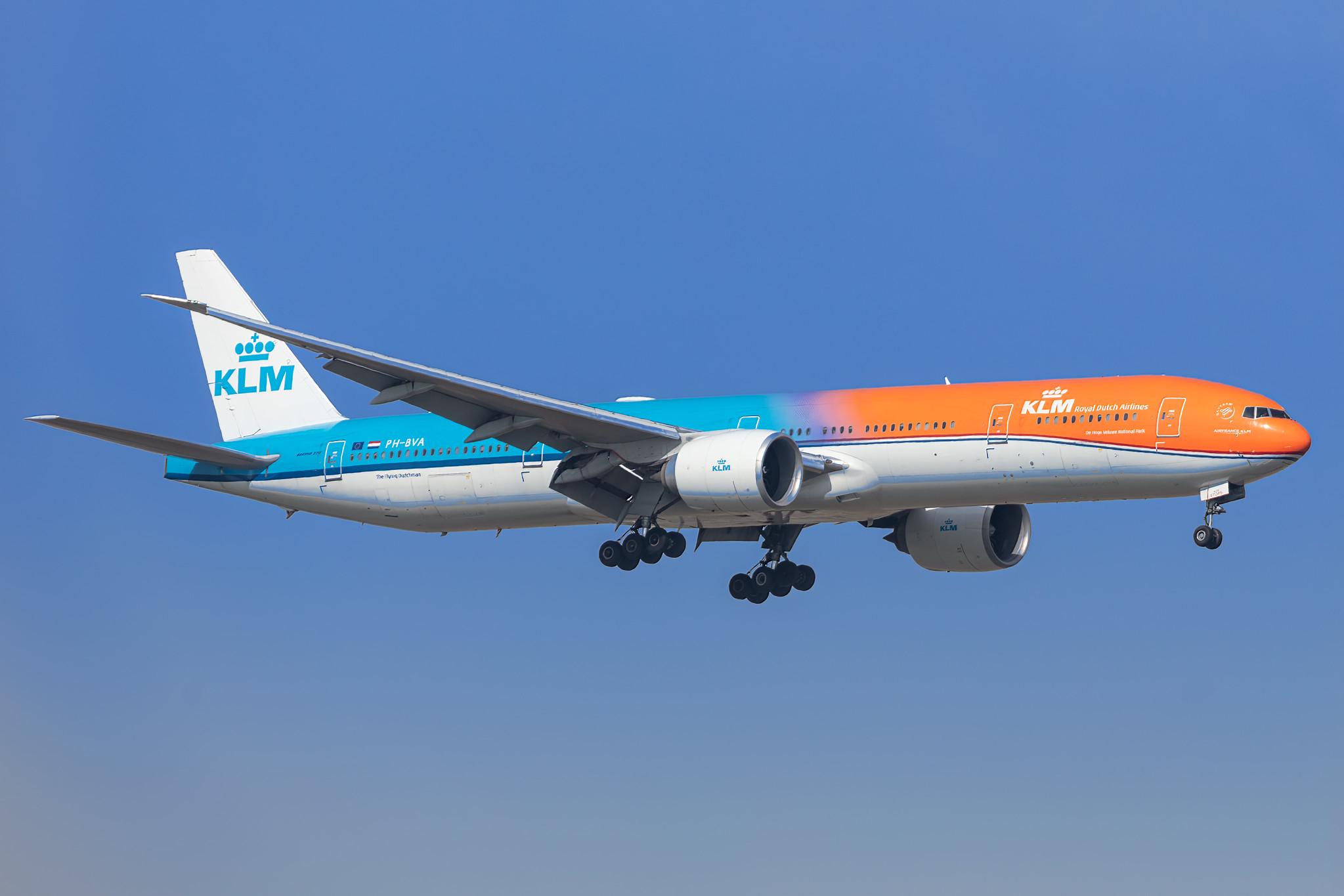 Amsterdam Schiphol: KLM (KL / KLM) |  Livery: Orange Pride Livery |  Boeing 777-306(ER) B77W | PH-BVA | MSN 35671