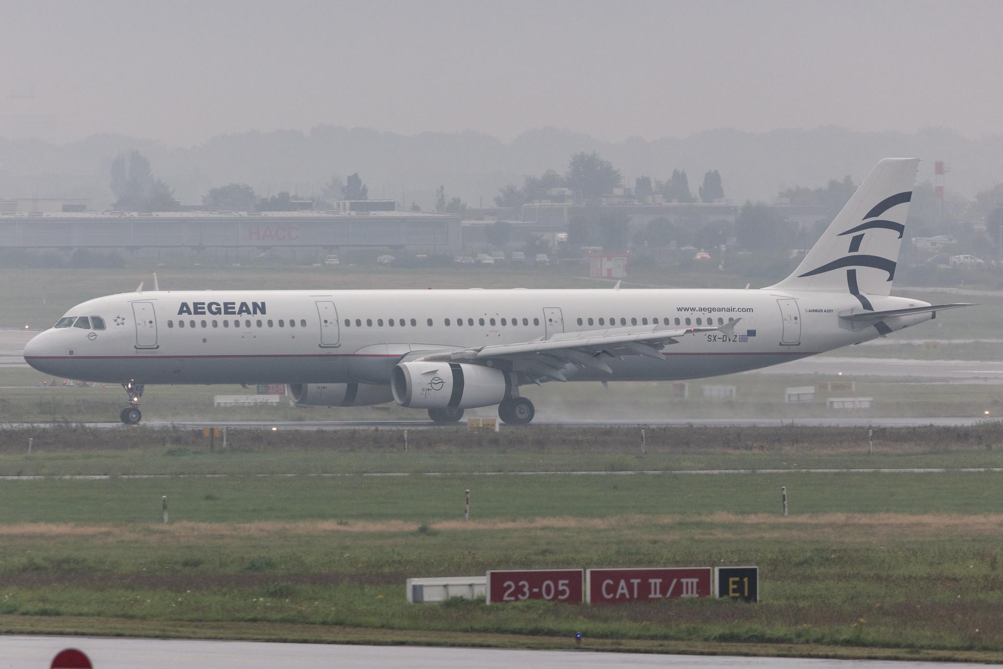 Hamburg Airport: Aegean Airlines (A3 / AEE) |  Airbus A321-231 A321 | SX-DVZ | MSN 3820