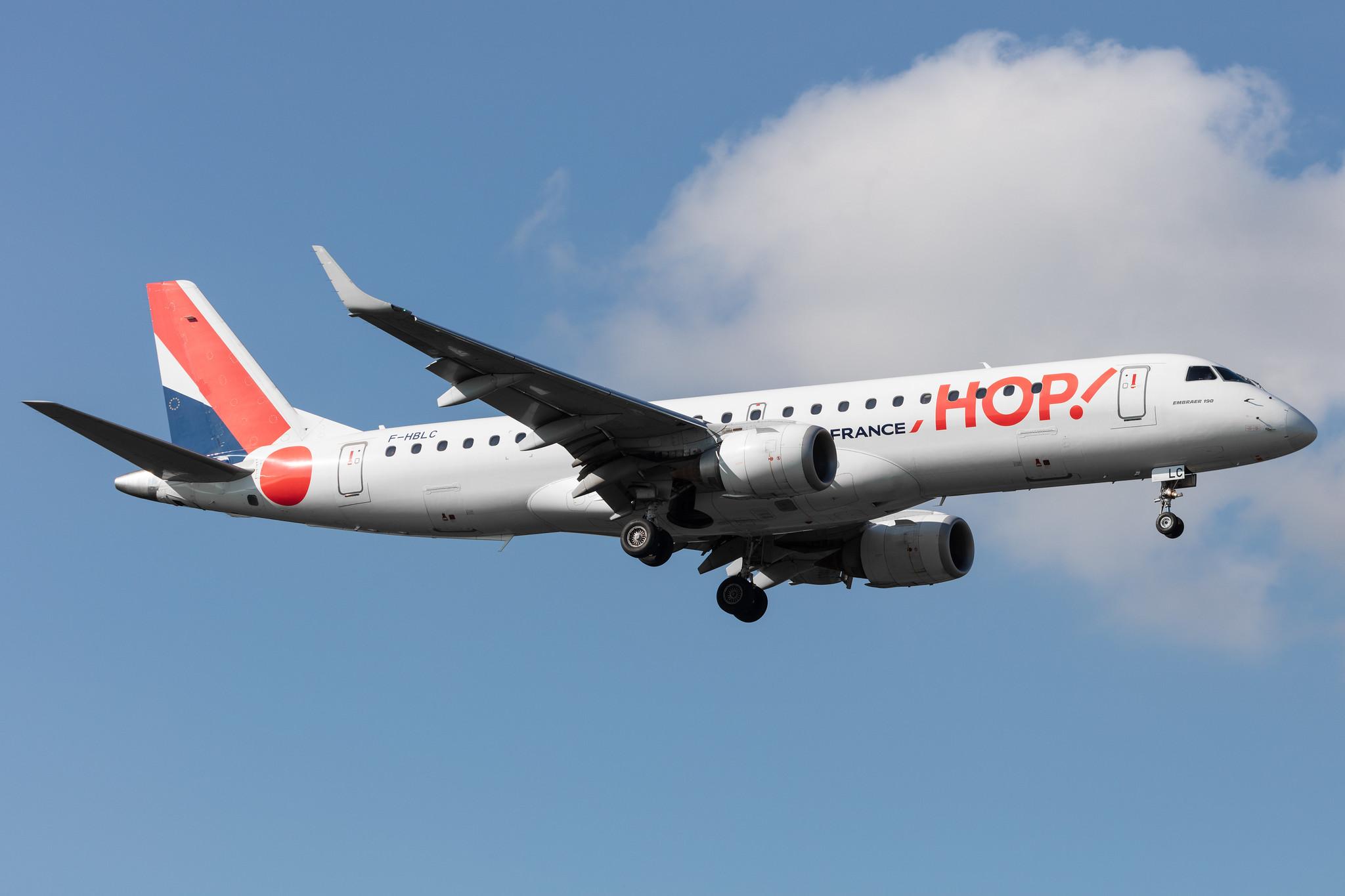 Hamburg Airport: Air France (AF / AFR) | Operator: Air France Hop |  Embraer E190LR E190 | F-HBLC | MSN 19000080