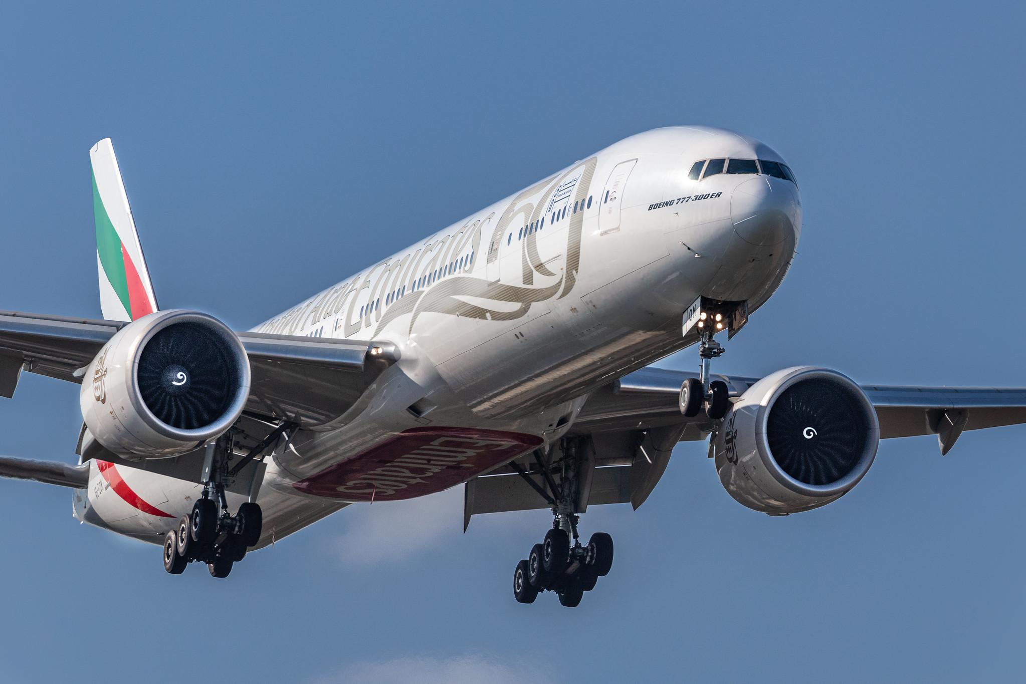 Hamburg Airport: Emirates (EK / UAE) |  Livery: Year of the Fiftieth Livery |  Boeing 777-31H(ER) B77W | A6-EQM | MSN 42361