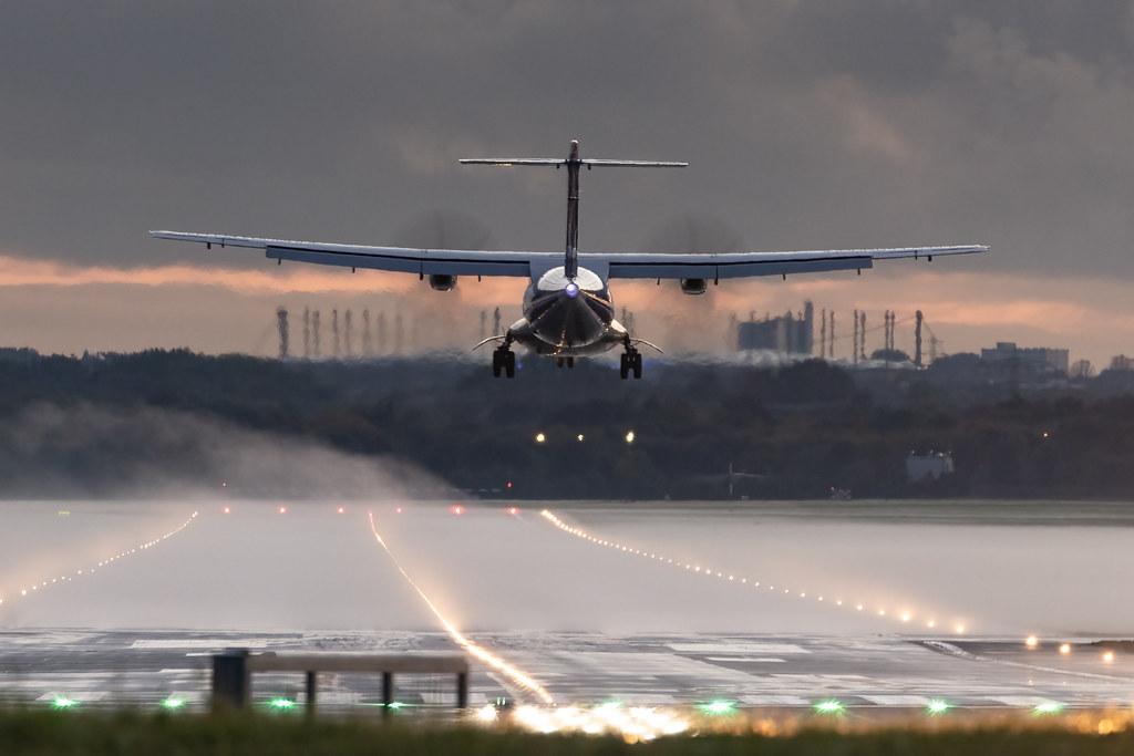Hamburg Airport: SAS (SK / SAS) | Operator: Xfly |  ATR 72-600 AT76 | ES-ATJ | MSN 1056