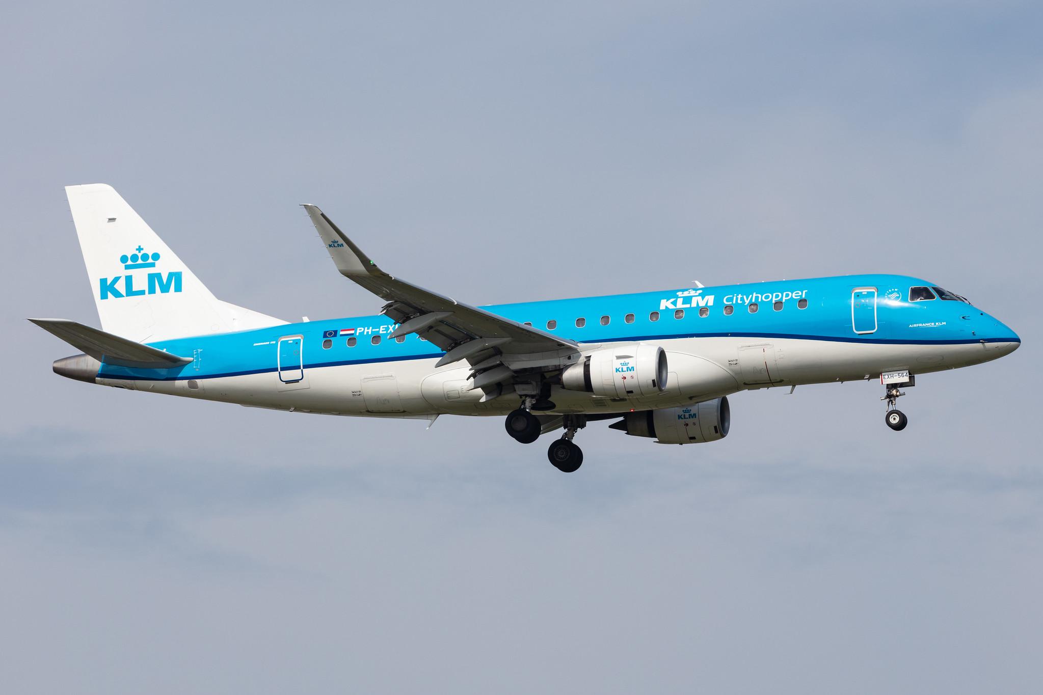Amsterdam Schiphol: KLM (KL / KLM) | Operator: KLM Cityhopper |  Embraer E175STD E75S | PH-EXH | MSN 17000564