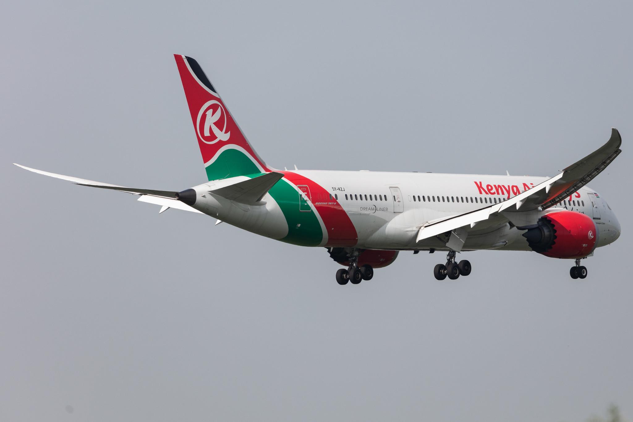Amsterdam Schiphol: Kenya Airways (KQ / KQA) |  Boeing 787-8 Dreamliner B788 | 5Y-KZJ | MSN 36046