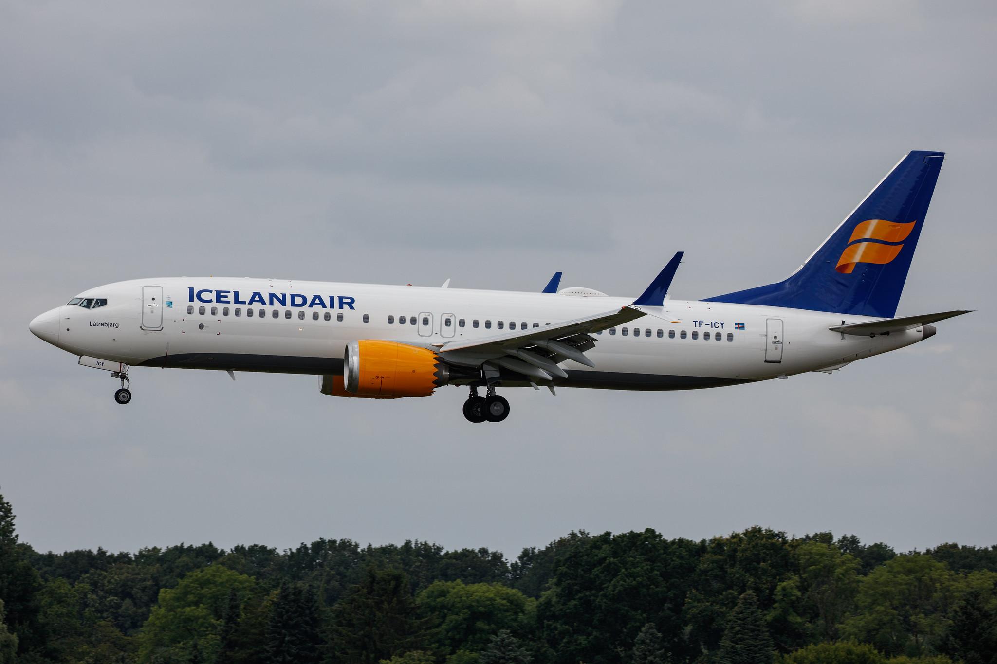 Hamburg Airport: Icelandair (FI / ICE) |  Boeing 737 MAX 8 B38M | TF-ICY | MSN 44354