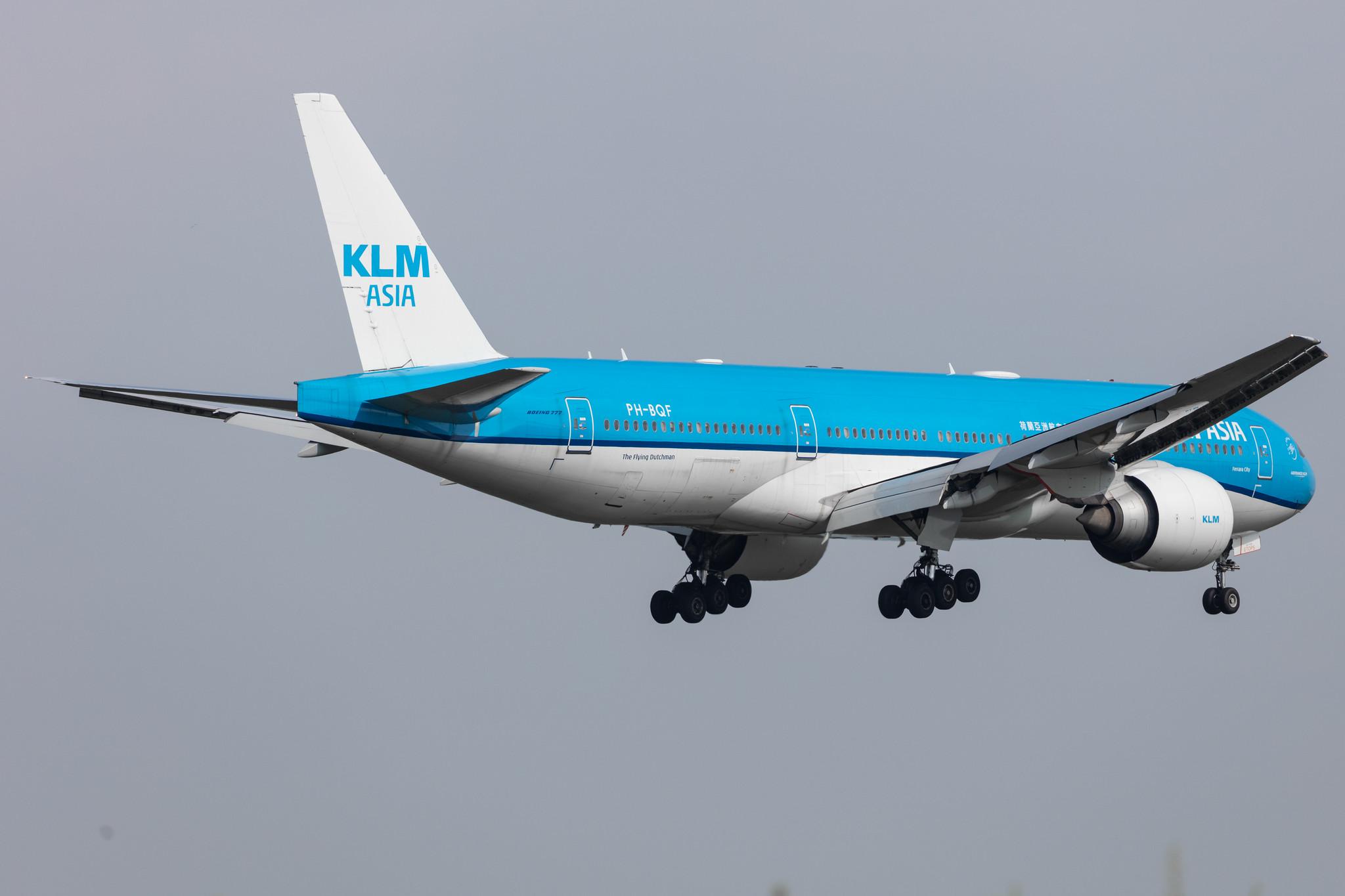 Amsterdam Schiphol: KLM (KL / KLM) |  Boeing 777-206(ER) B772 | PH-BQF | MSN 29398