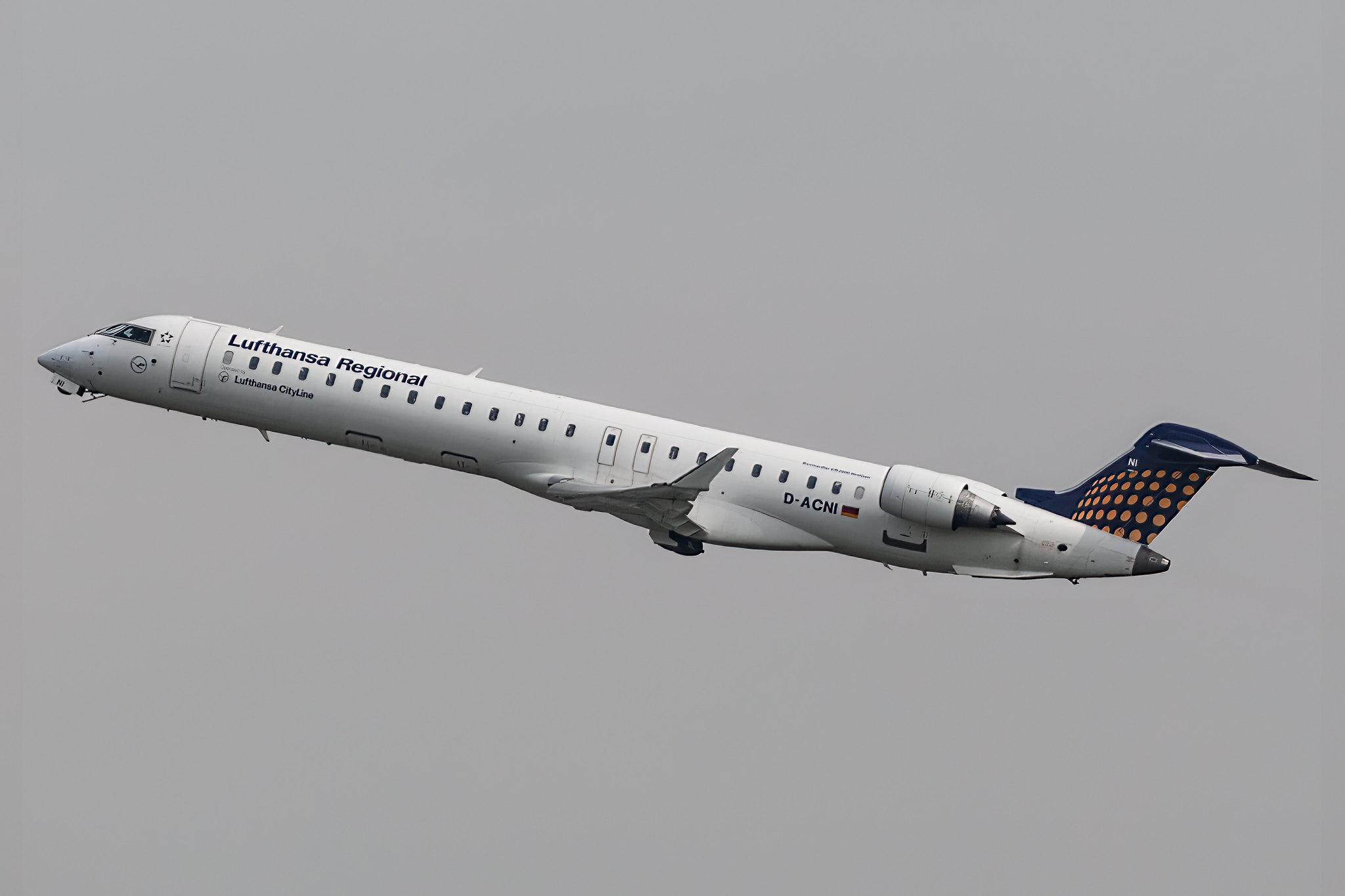 Amsterdam Schiphol: Lufthansa (LH / DLH) | Operator: Lufthansa CityLine |  Mitsubishi CRJ-900LR CRJ9 | D-ACNI | MSN 15248
