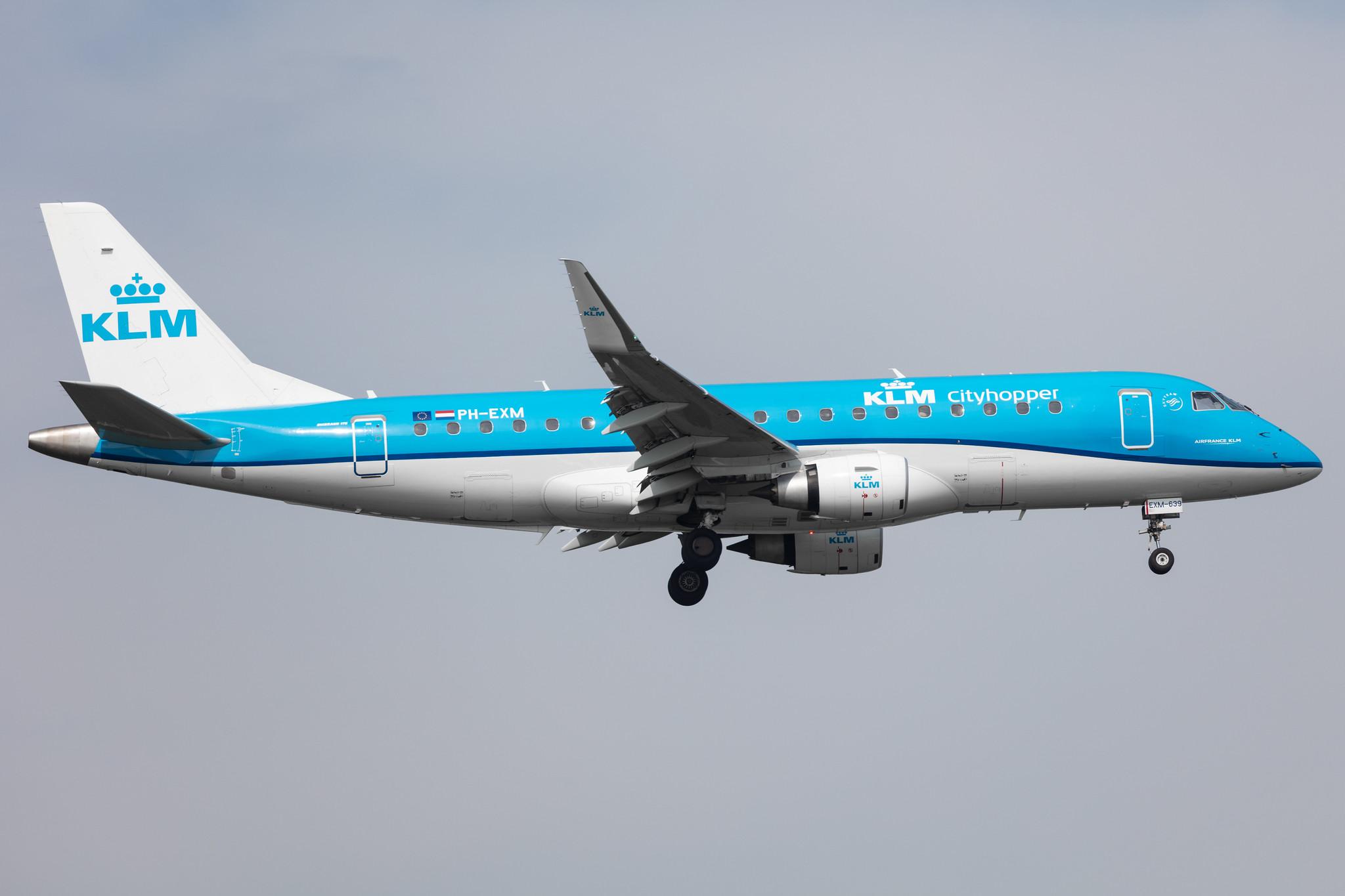 Amsterdam Schiphol: KLM (KL / KLM) | Operator: KLM Cityhopper |  Embraer E175STD E75L | PH-EXM | MSN 17000639