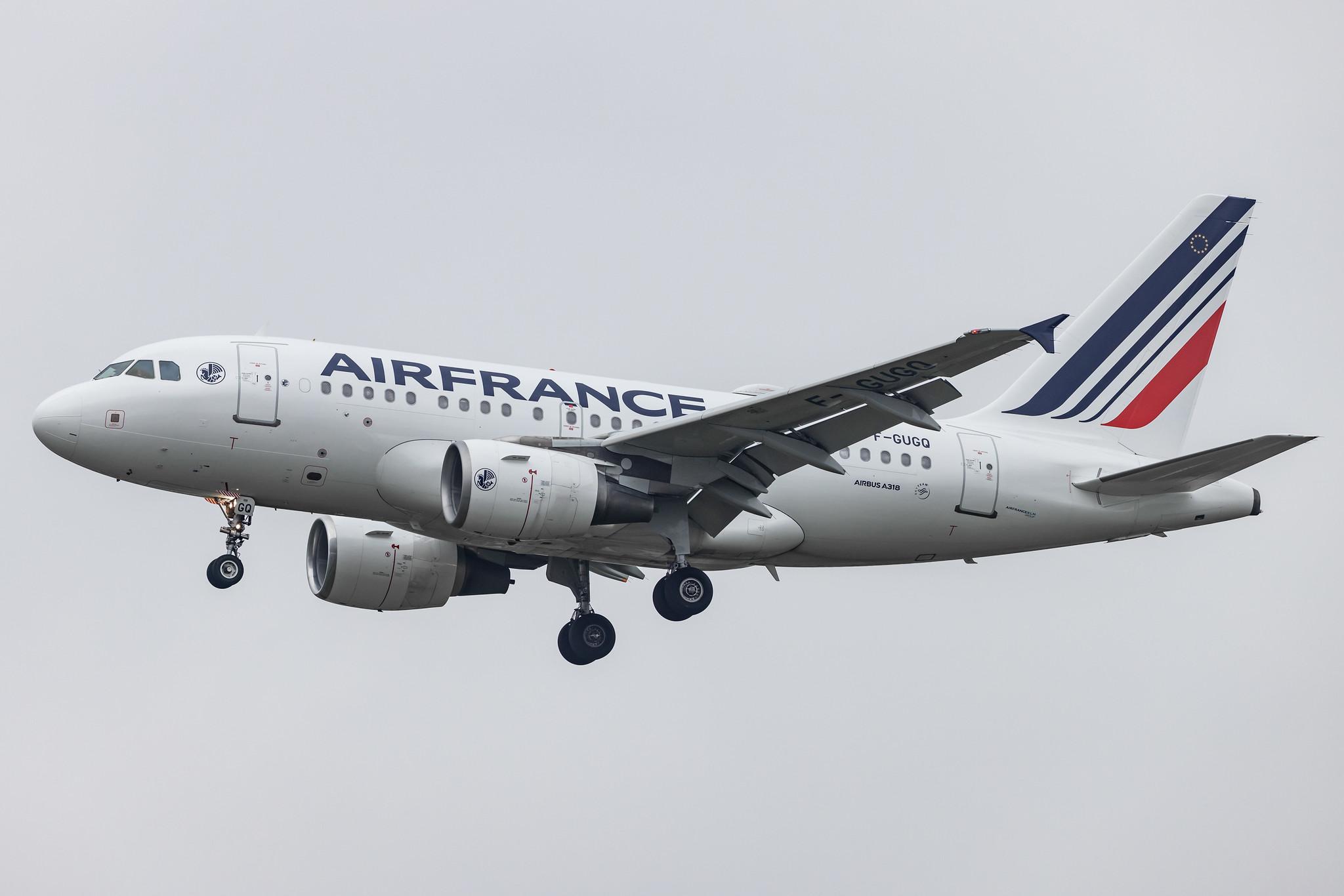 Hamburg Airport: Air France (AF / AFR) |  Airbus A318-111 A318 | F-GUGQ | MSN 2972