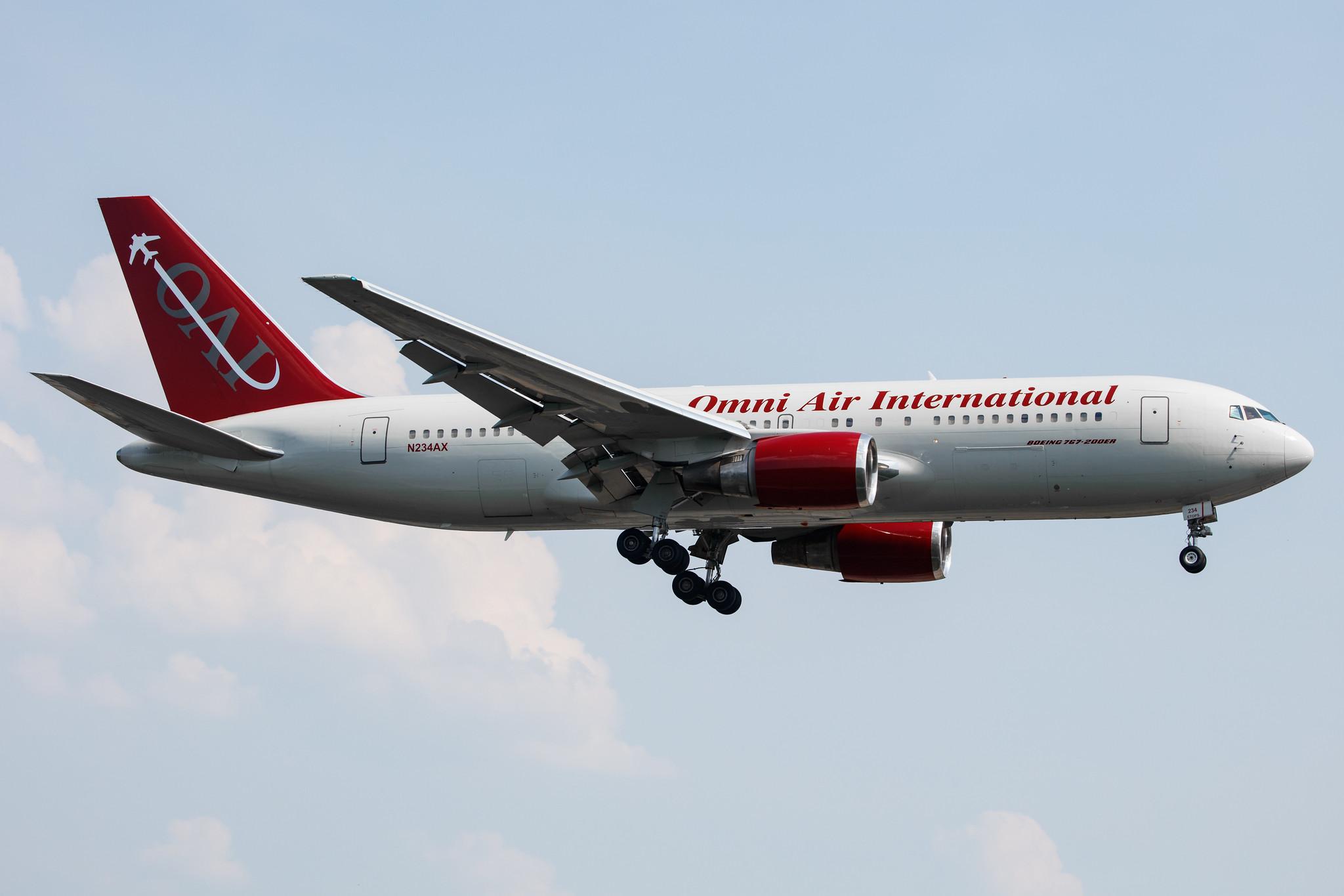 Hamburg Airport: Omni Air International (OY / OAE) |  Boeing 767-224(ER) B762 | N234AX | MSN 30436