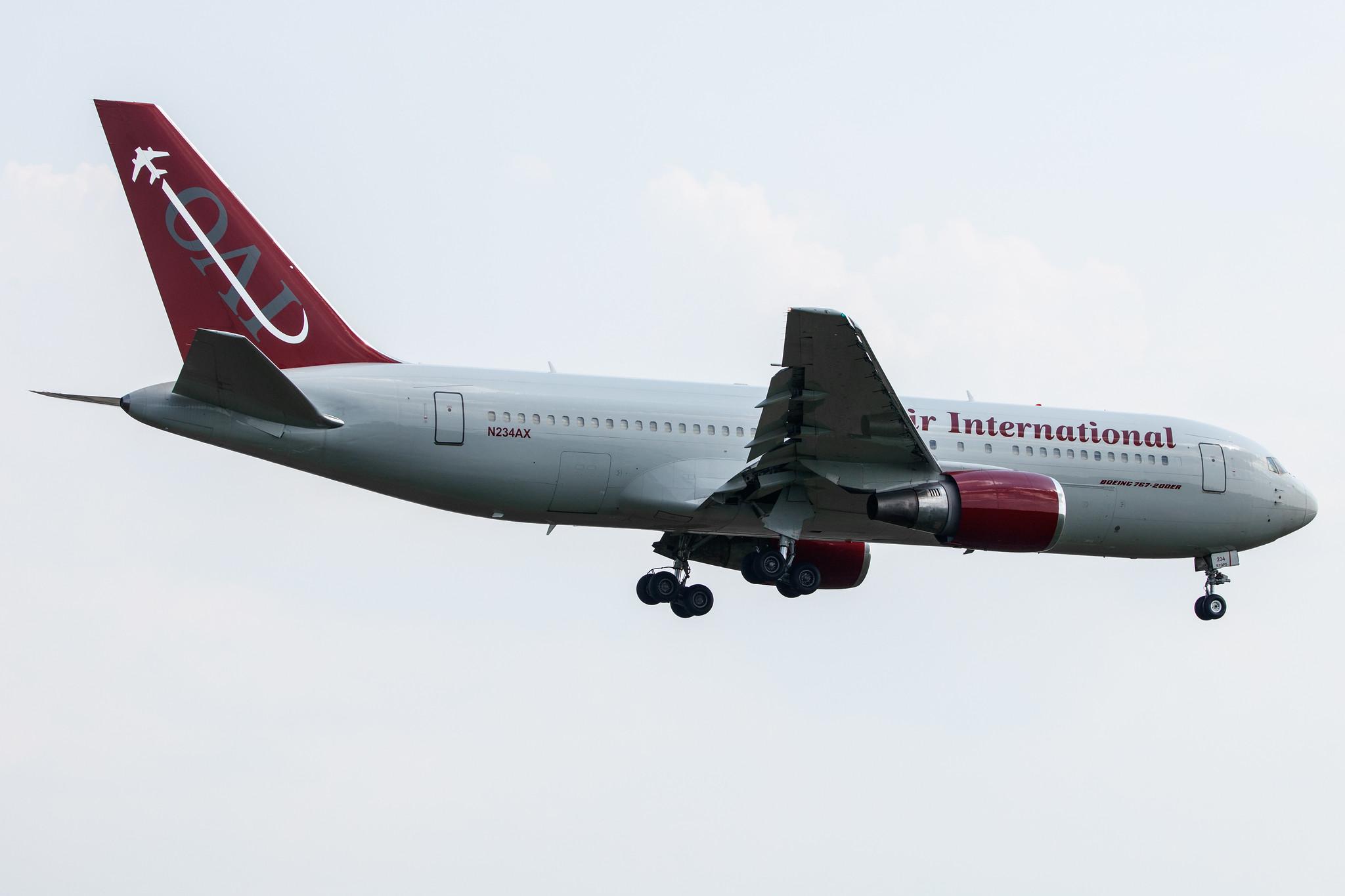 Hamburg Airport: Omni Air International (OY / OAE) |  Boeing 767-224(ER) B762 | N234AX | MSN 30436