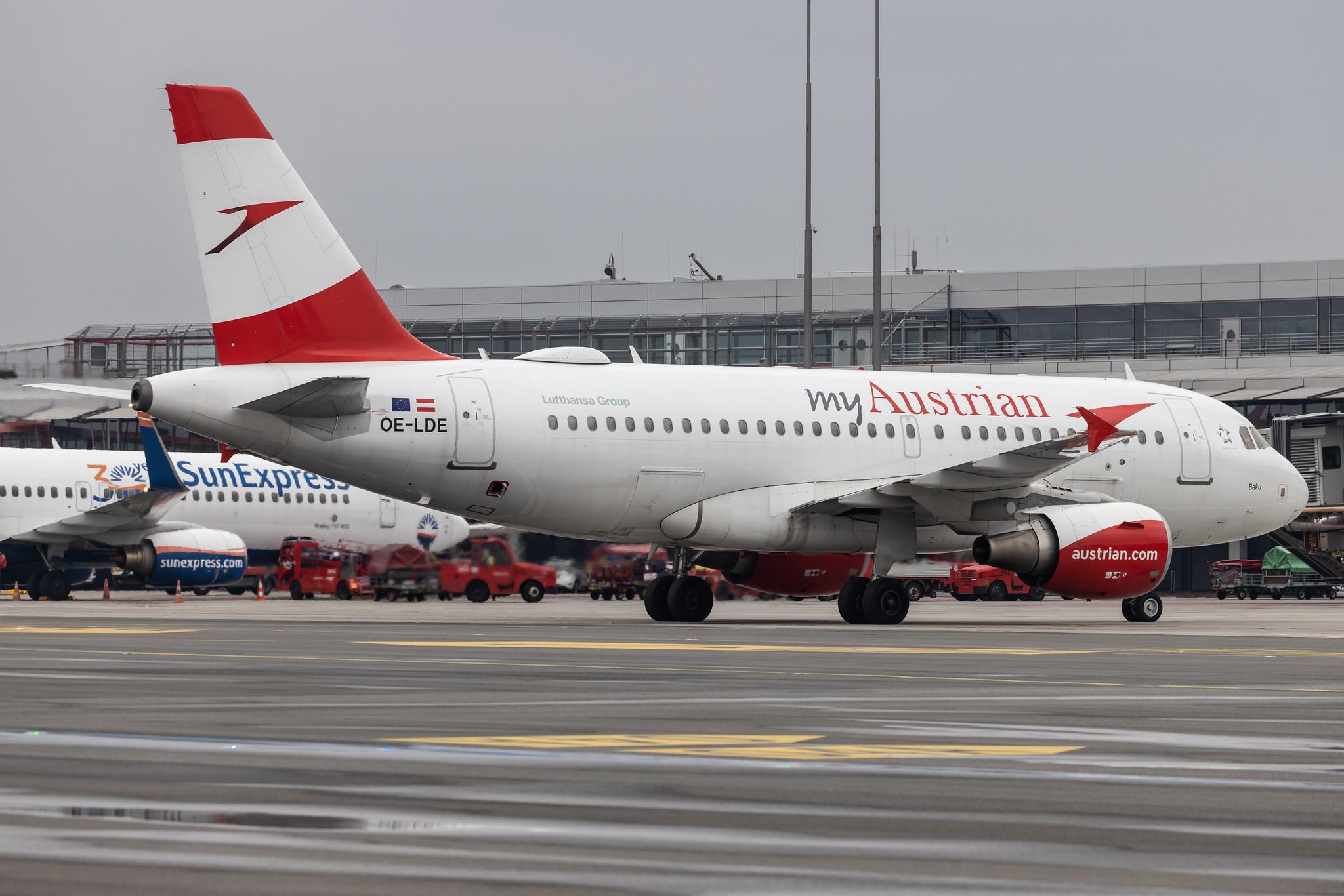 Hamburg Airport: Austrian Airlines (OS / AUA) |  Airbus A319-112 A319 | OE-LDE | MSN 2494