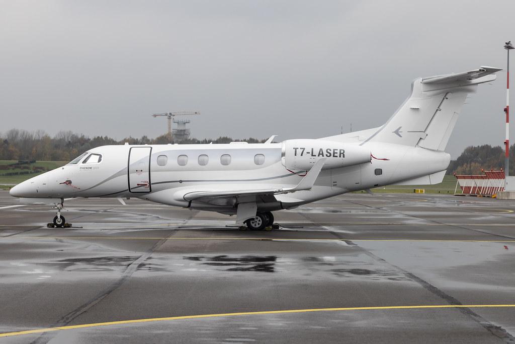 Hamburg Airport: Private owner |  Embraer Phenom 300 E55P | T7-LASER | MSN 50500590