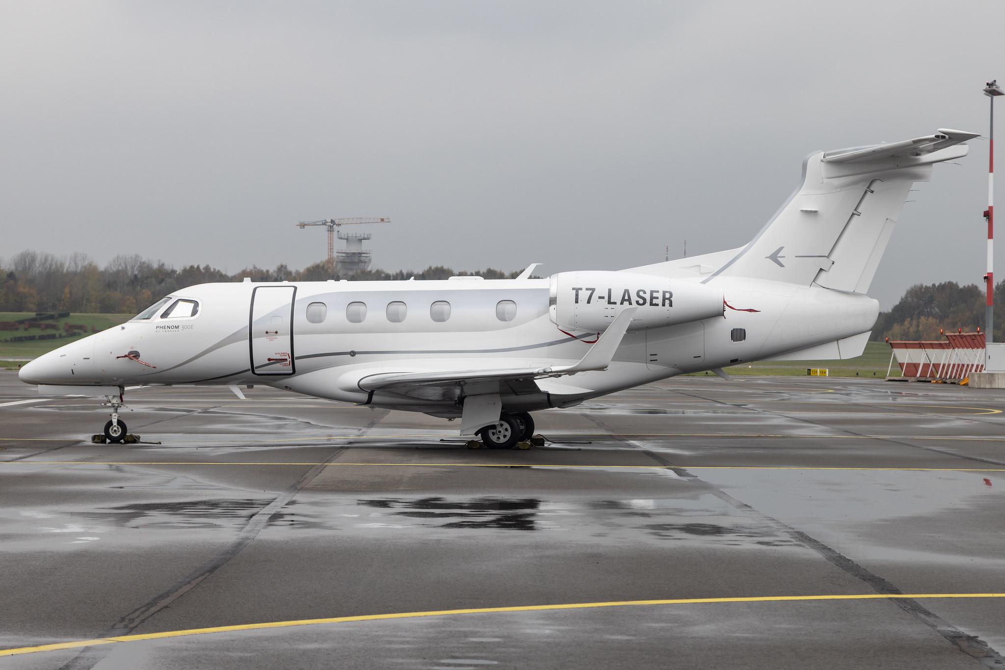 Hamburg Airport: Private owner |  Embraer Phenom 300 E55P | T7-LASER | MSN 50500590