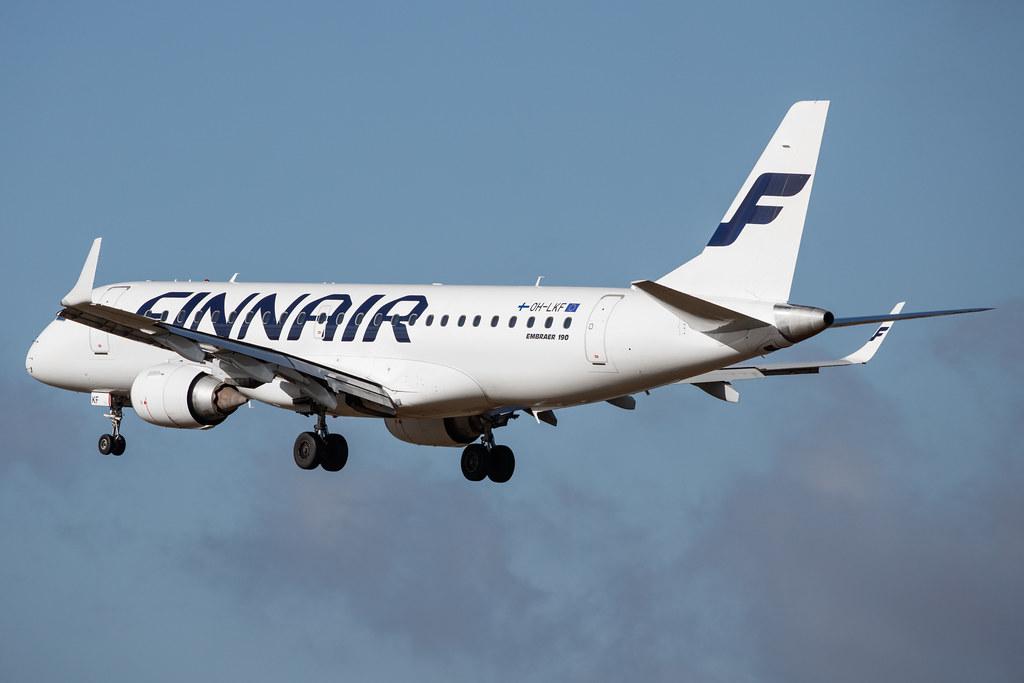 Hamburg Airport: Finnair (AY / FIN) | Operator: NORRA |  Embraer E190LR E190 | OH-LKF | MSN 19000066