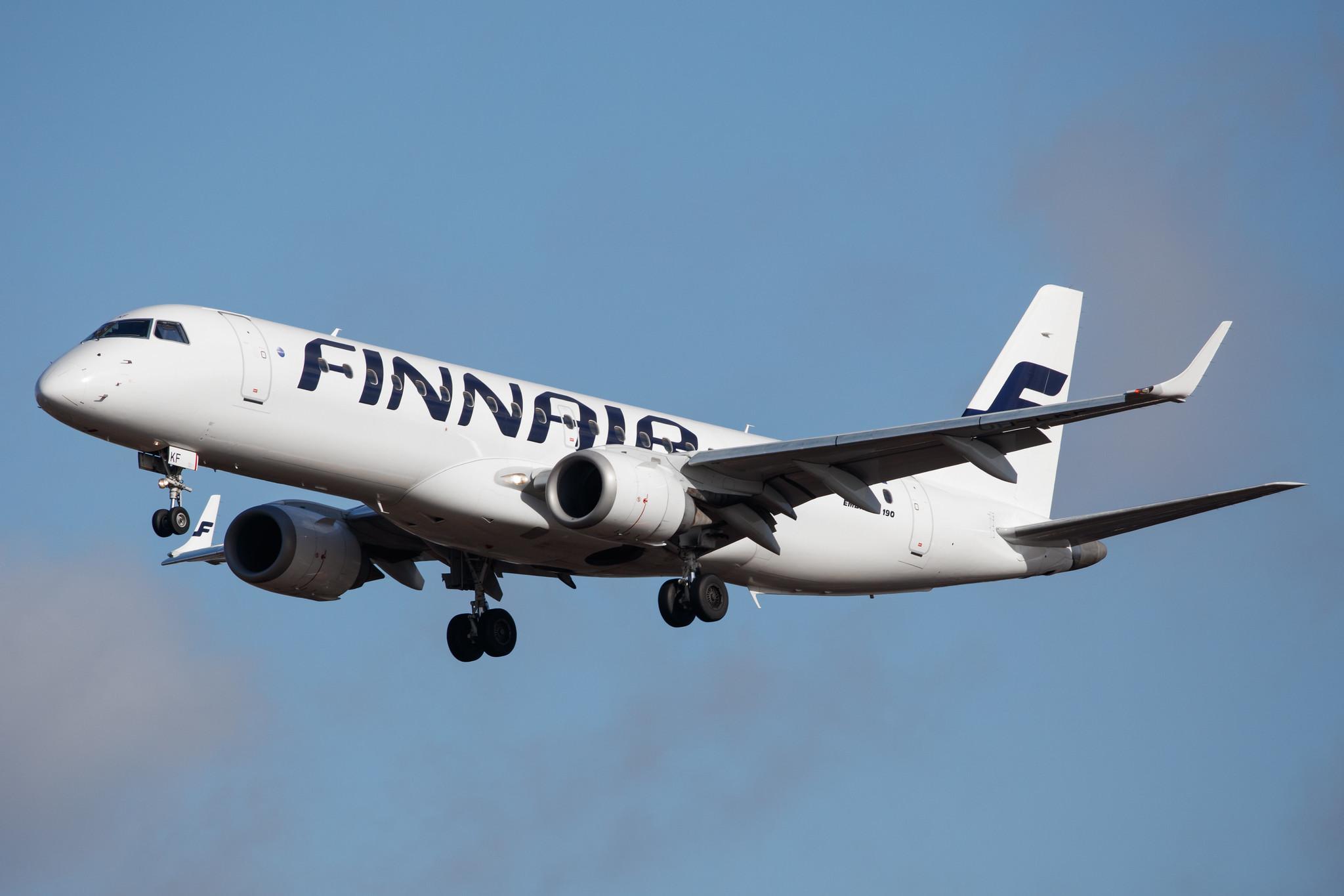 Hamburg Airport: Finnair (AY / FIN) | Operator: NORRA |  Embraer E190LR E190 | OH-LKF | MSN 19000066