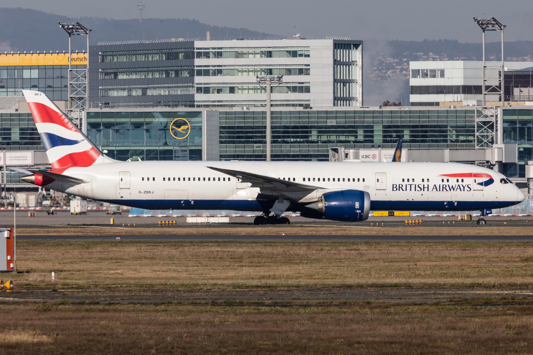 Frankfurt Airport: British Airways (BA / BAW) |  Boeing 787-9 Dreamliner B789 | G-ZBKJ | MSN 38626